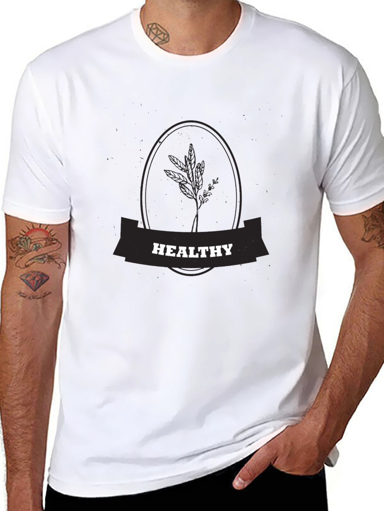 Healthy Lifestyle Black T-Shirt