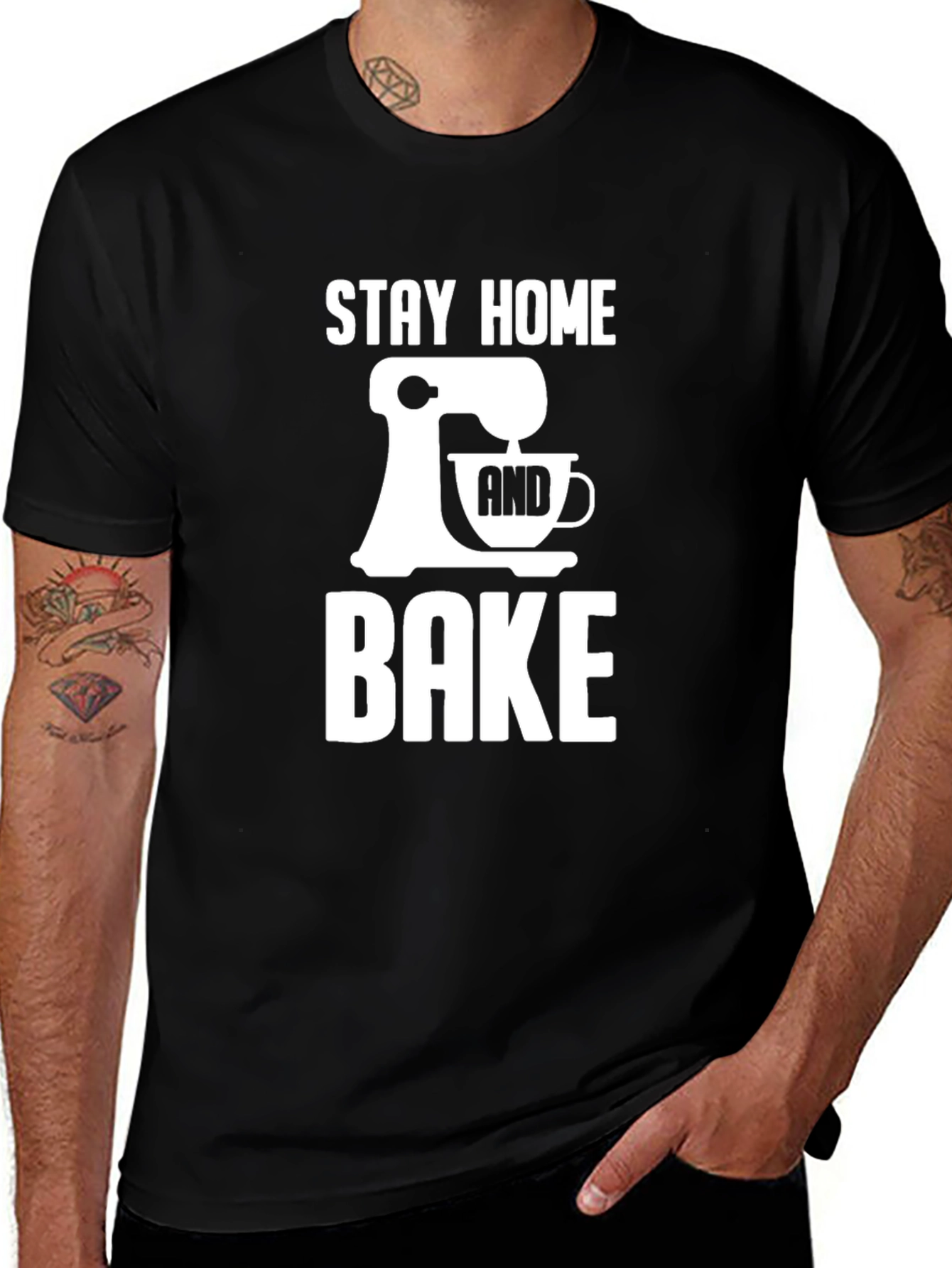 Stay Home & Bake Graphic T-Shirt