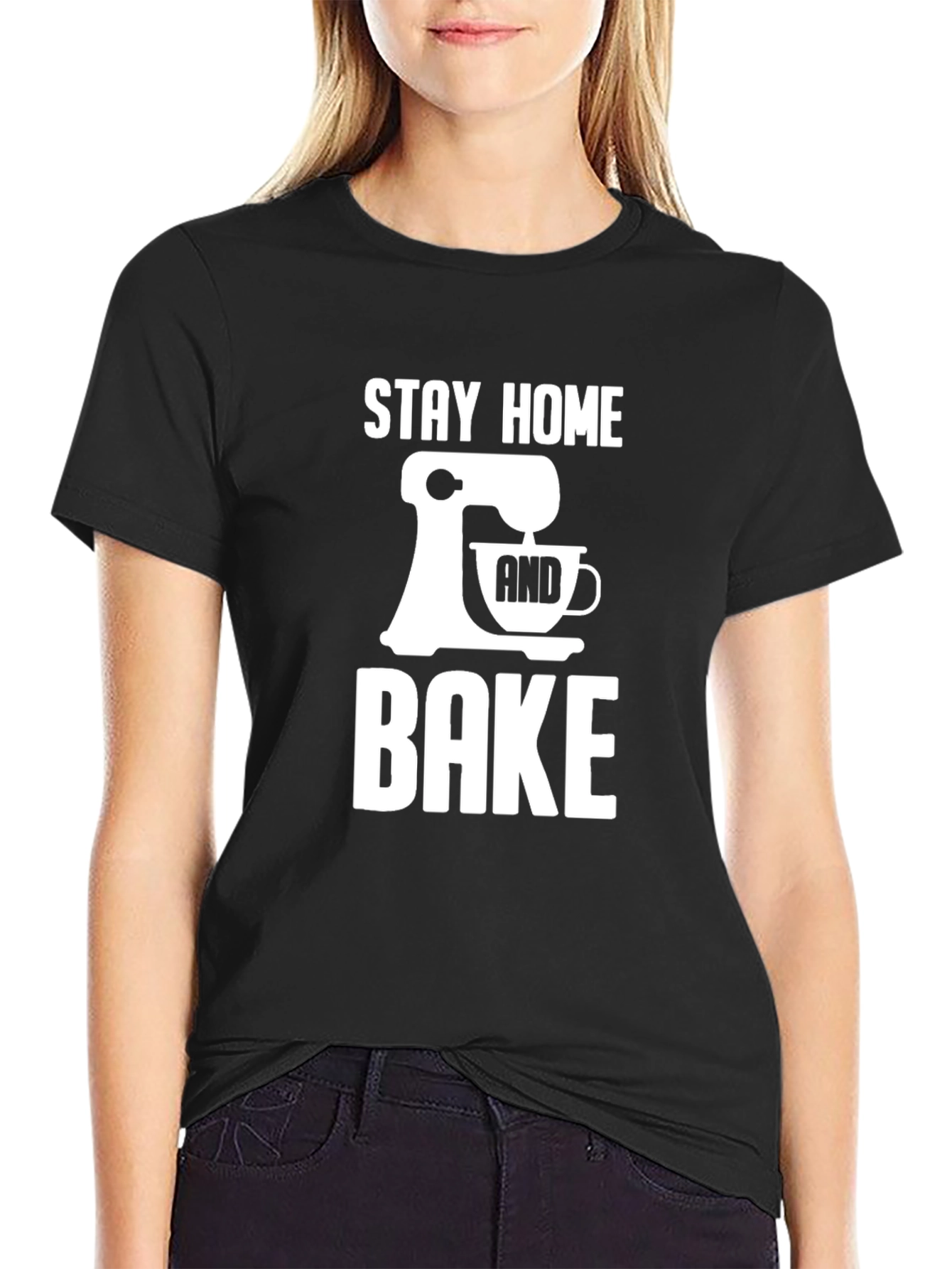 Stay Home & Bake Graphic T-Shirt