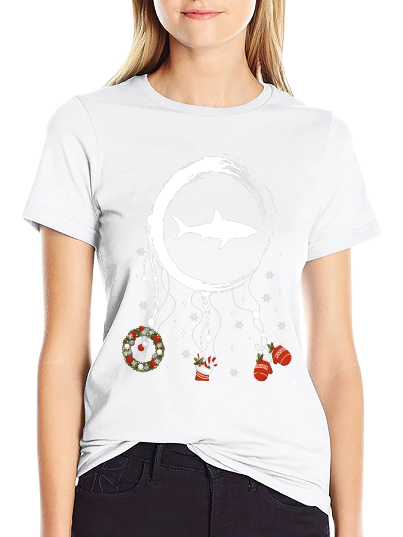 Shark Christmas Dreamcatcher T-Shirt