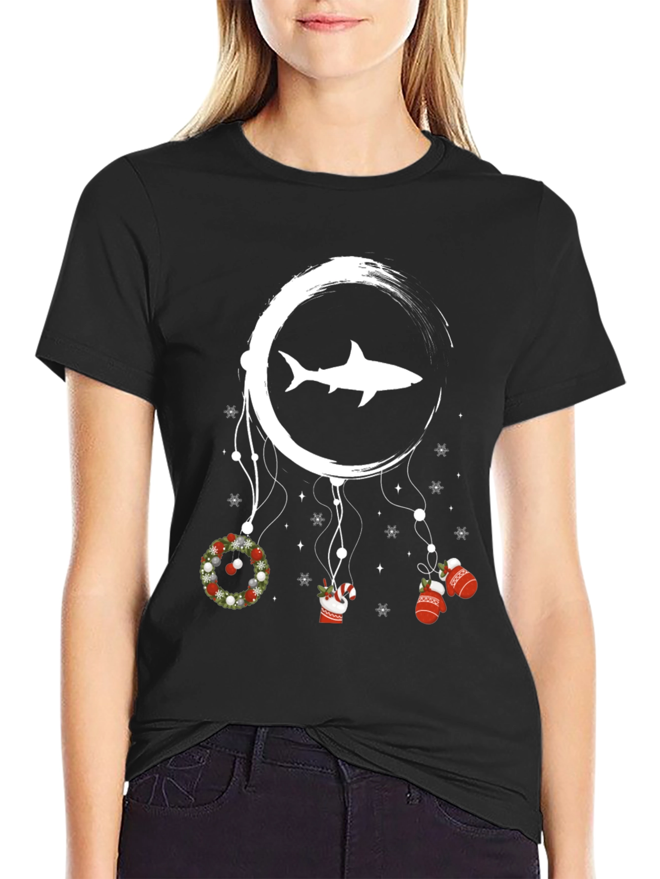 Shark Christmas Dreamcatcher T-Shirt