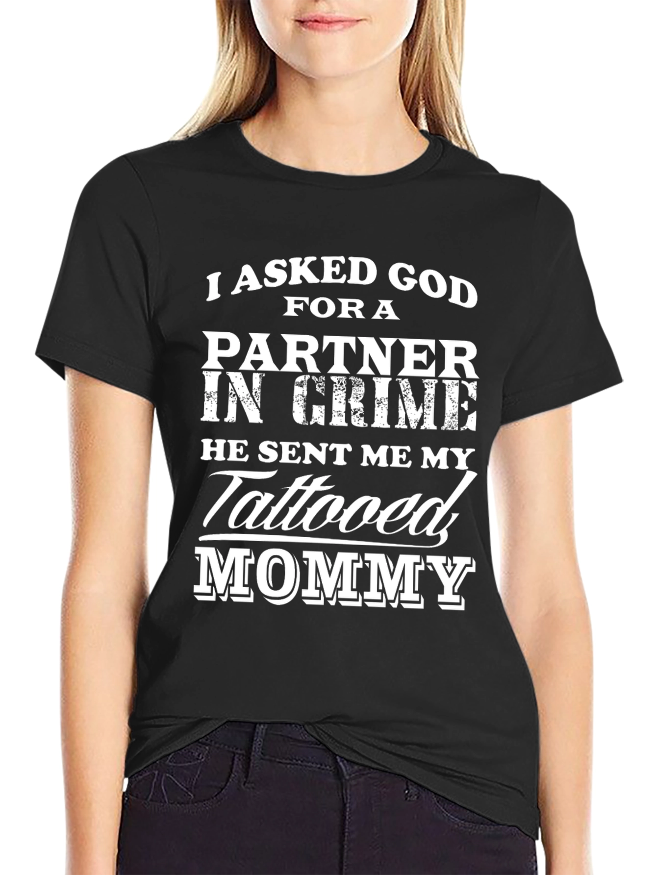 Tattooed Mommy Partner in Crime Graphic T-Shirt