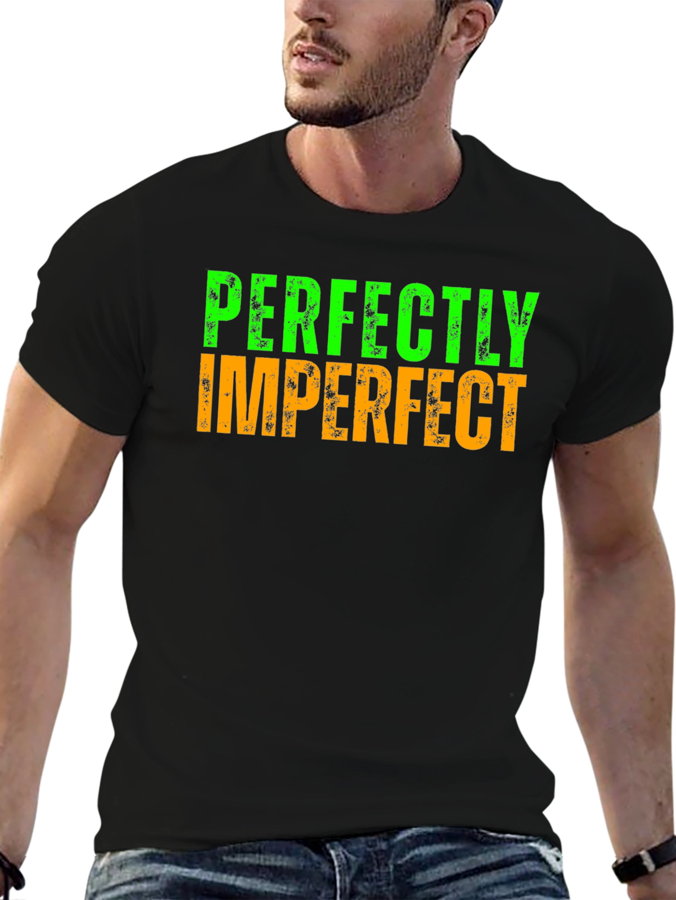 Perfectly Imperfect Graphic Tee - Black