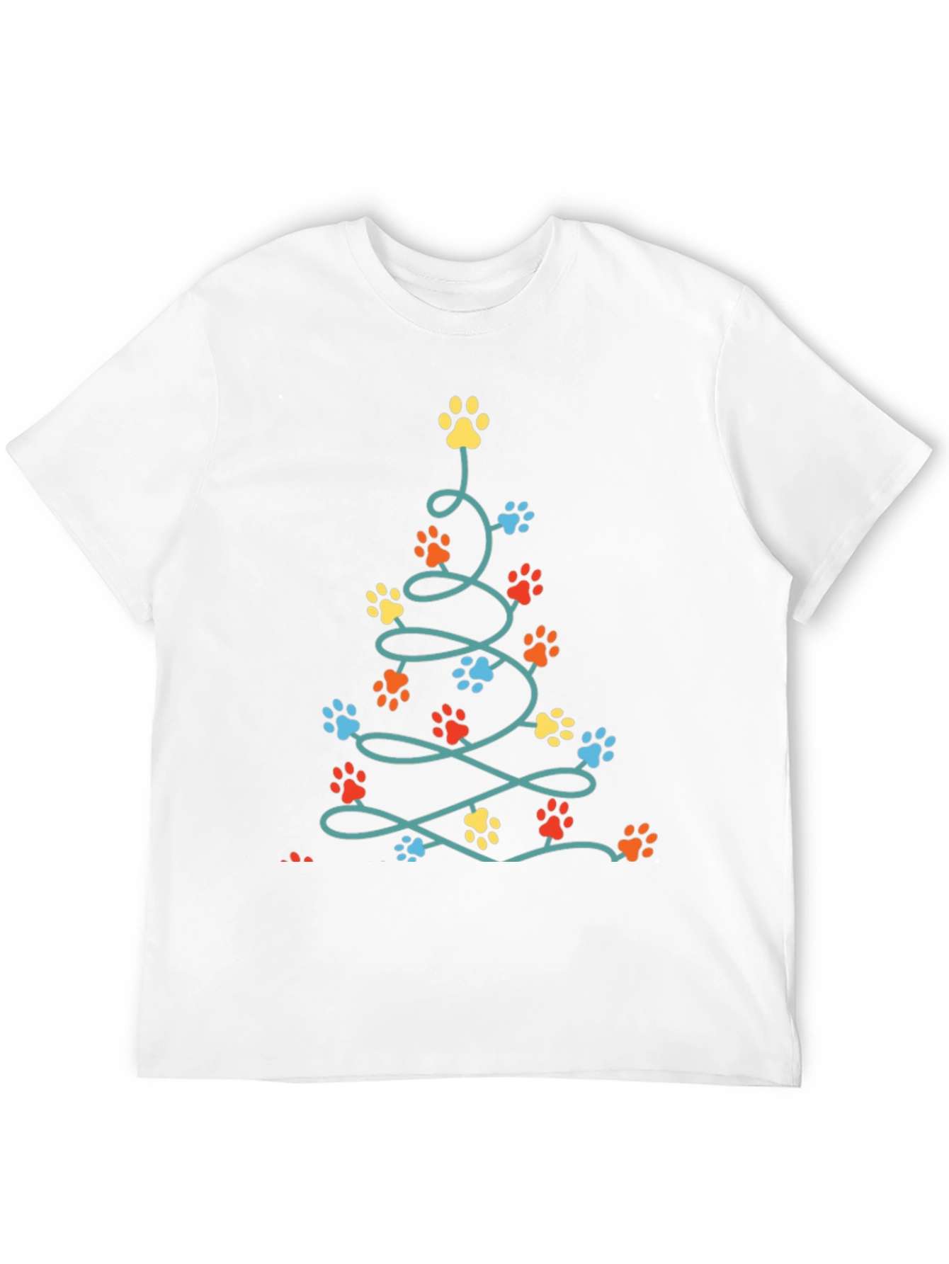 Dog Paw Christmas Tree T-Shirt