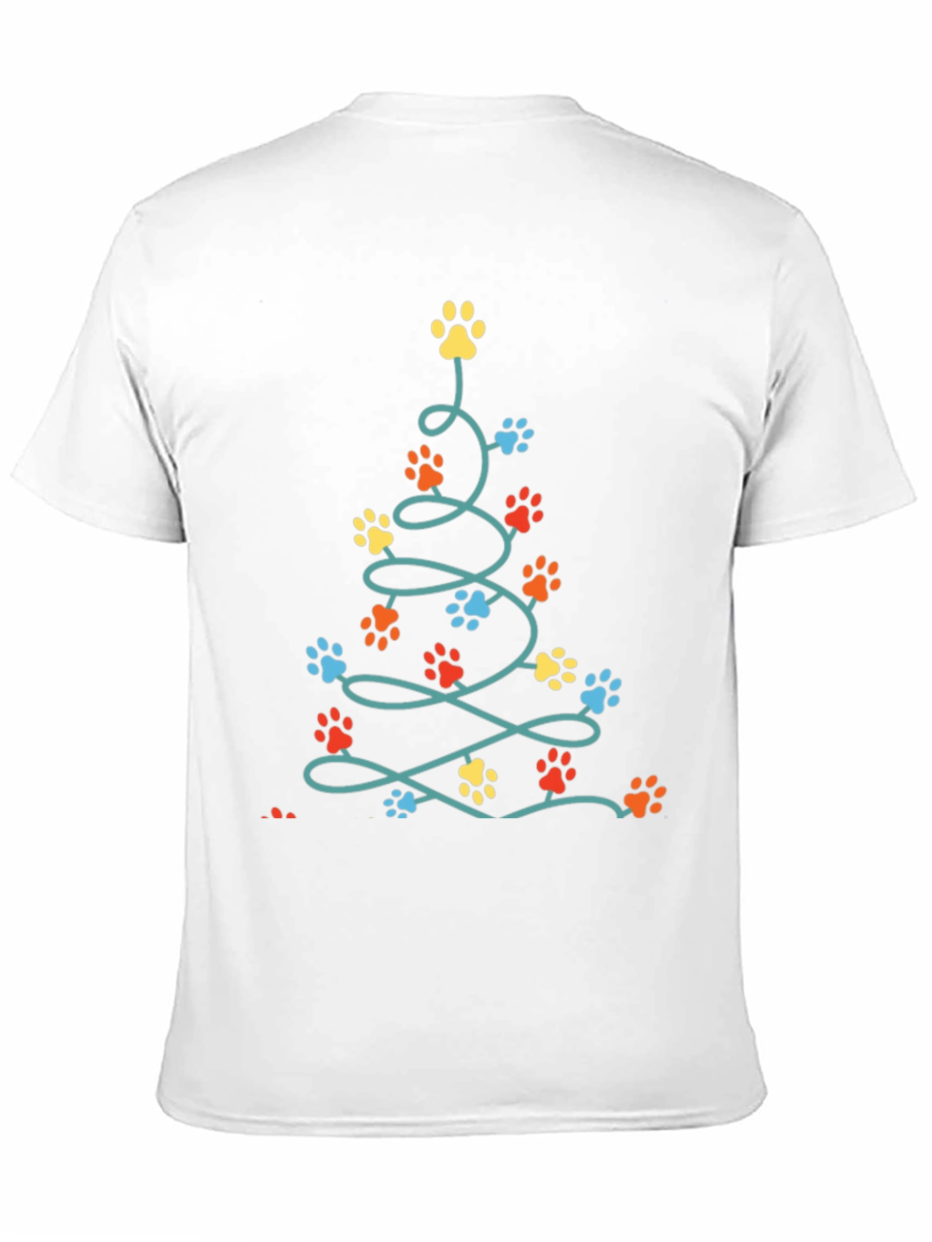 Dog Paw Christmas Tree T-Shirt