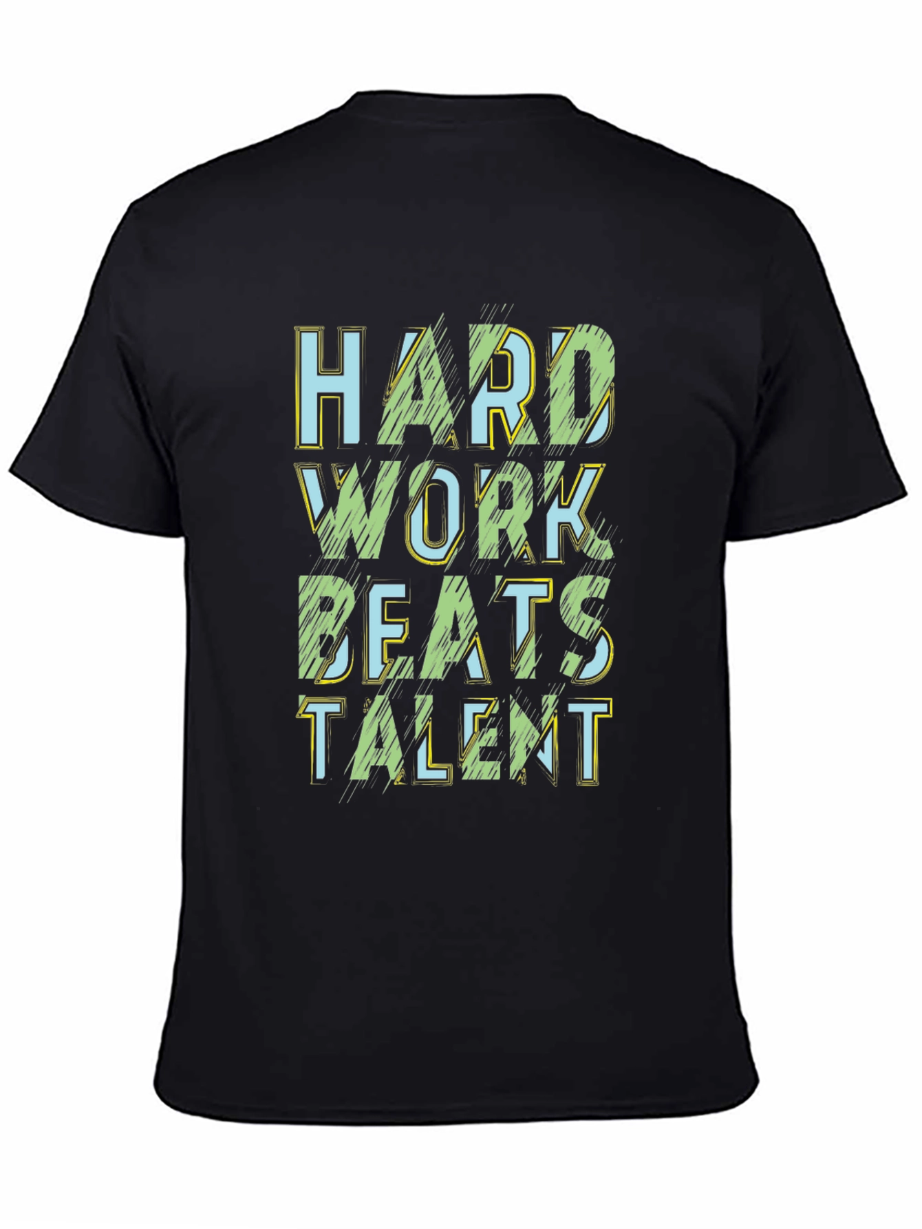 Hard Work Beats Talent Black Graphic Tee