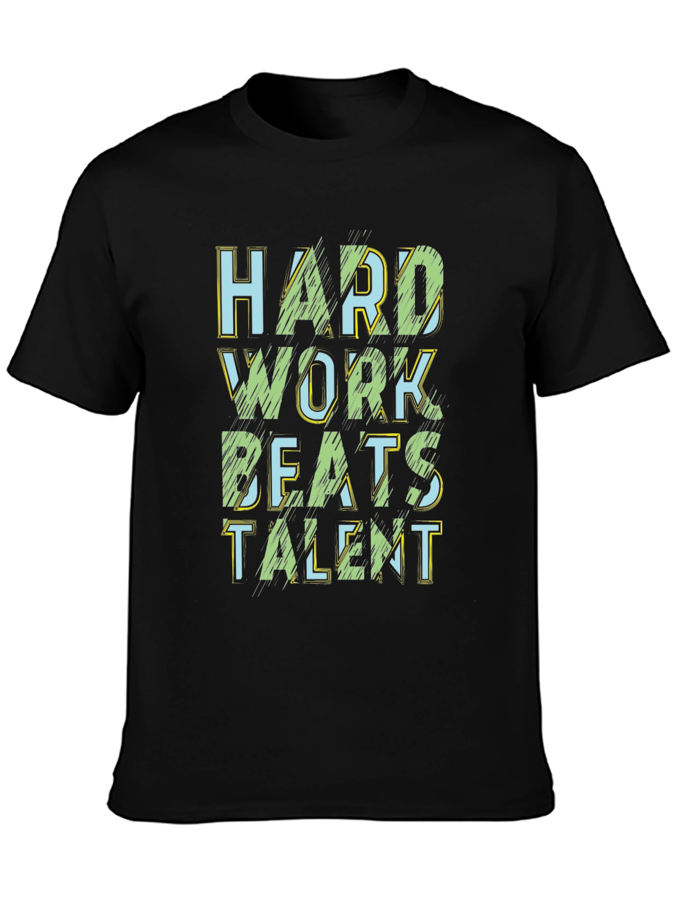 Hard Work Beats Talent Black Graphic Tee