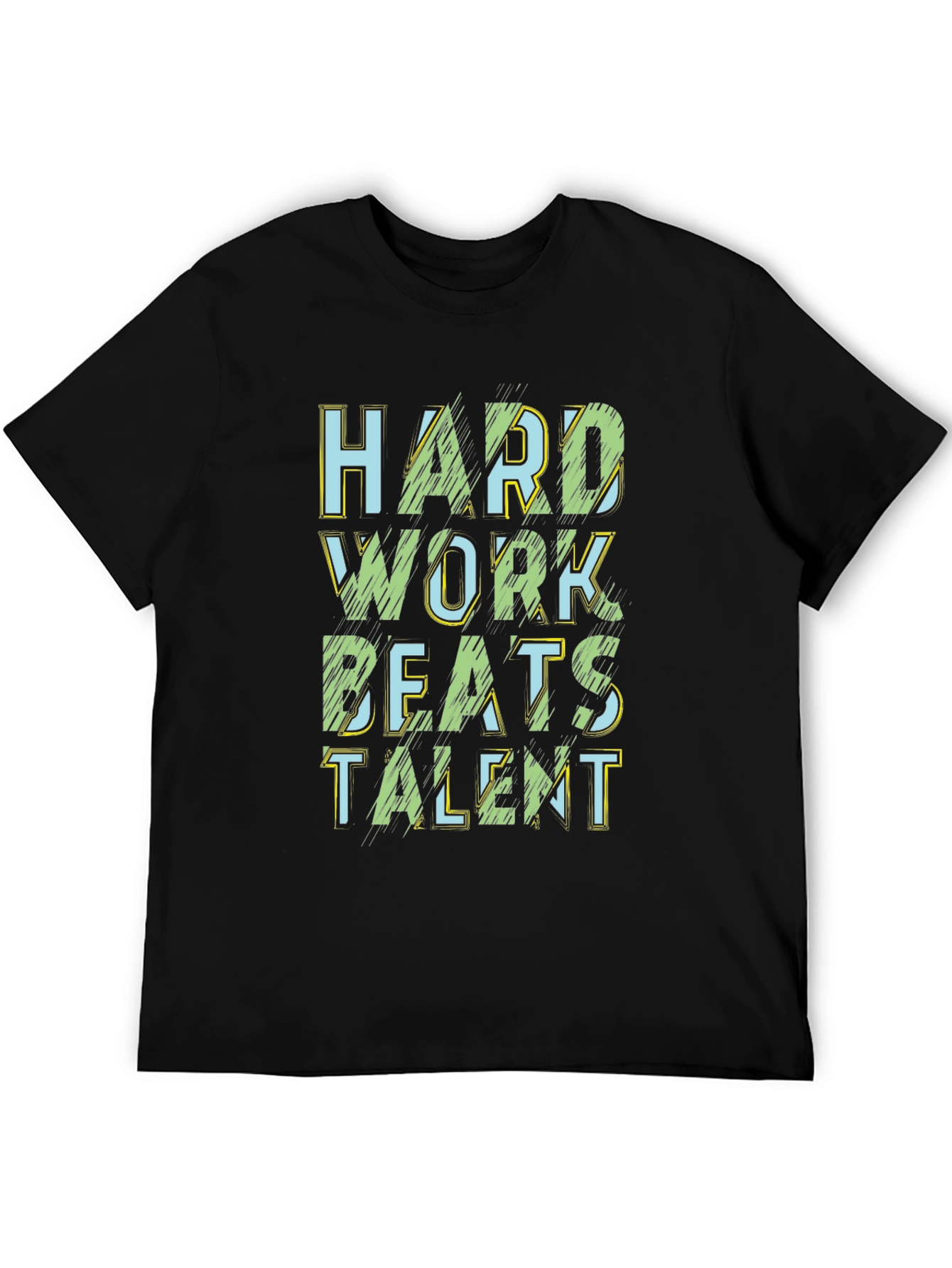 Hard Work Beats Talent Black Graphic Tee