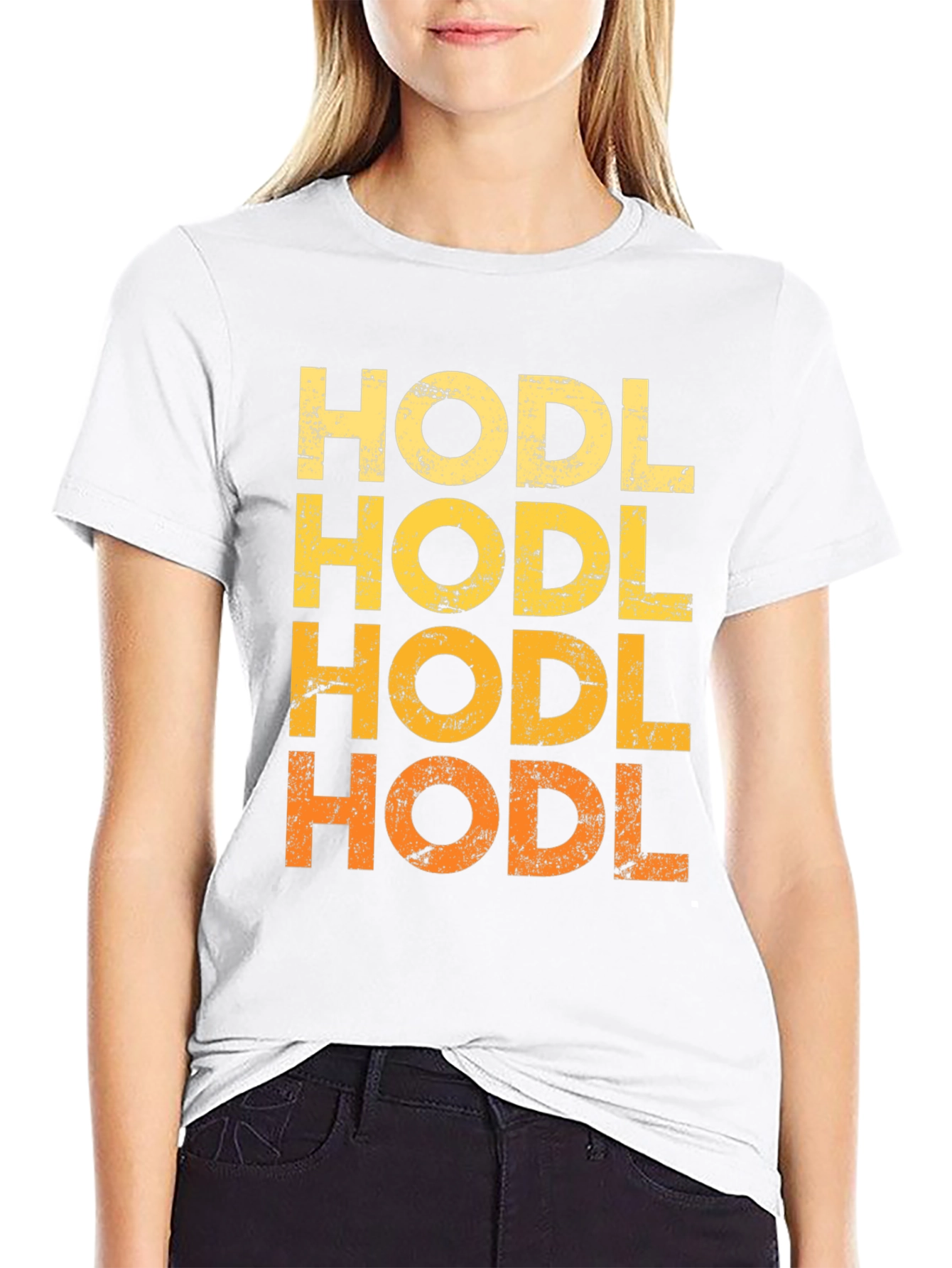 HODL Crypto T-Shirt - Distressed Graphic Tee