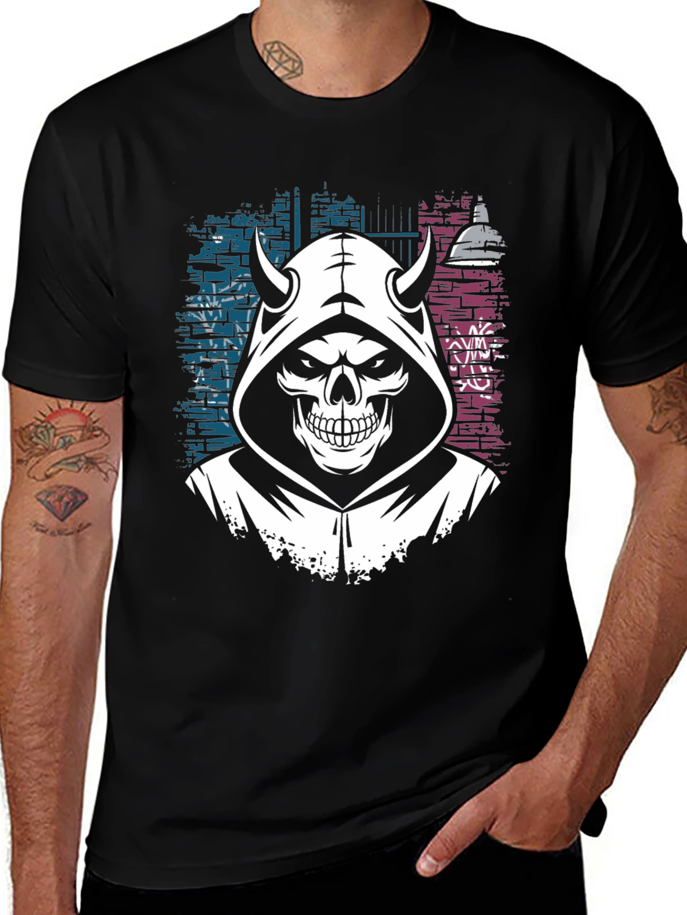 Grim Reaper Graphic Tee - Edgy Streetwear