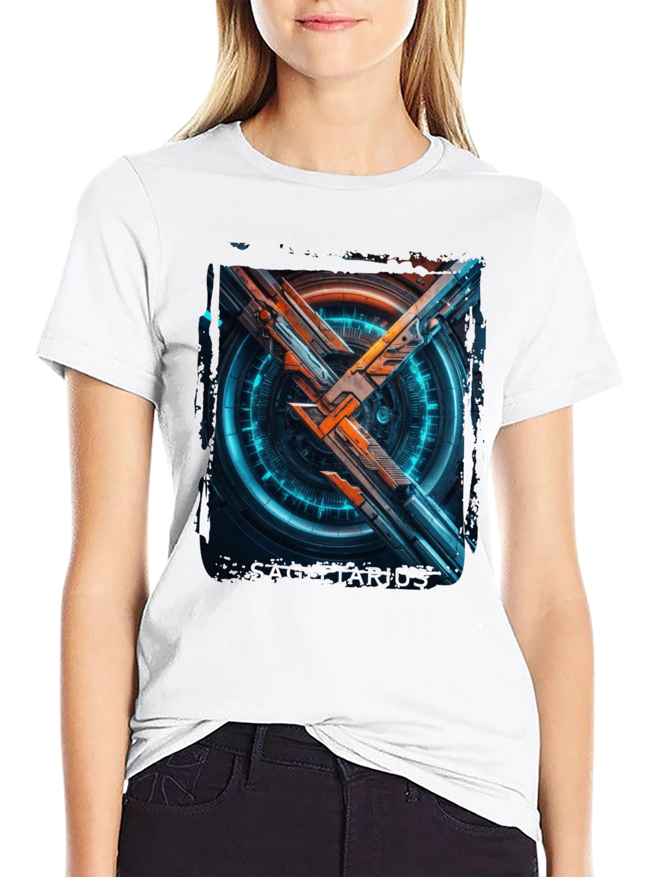 Sagittarius Zodiac T-Shirt - Sci-Fi Style