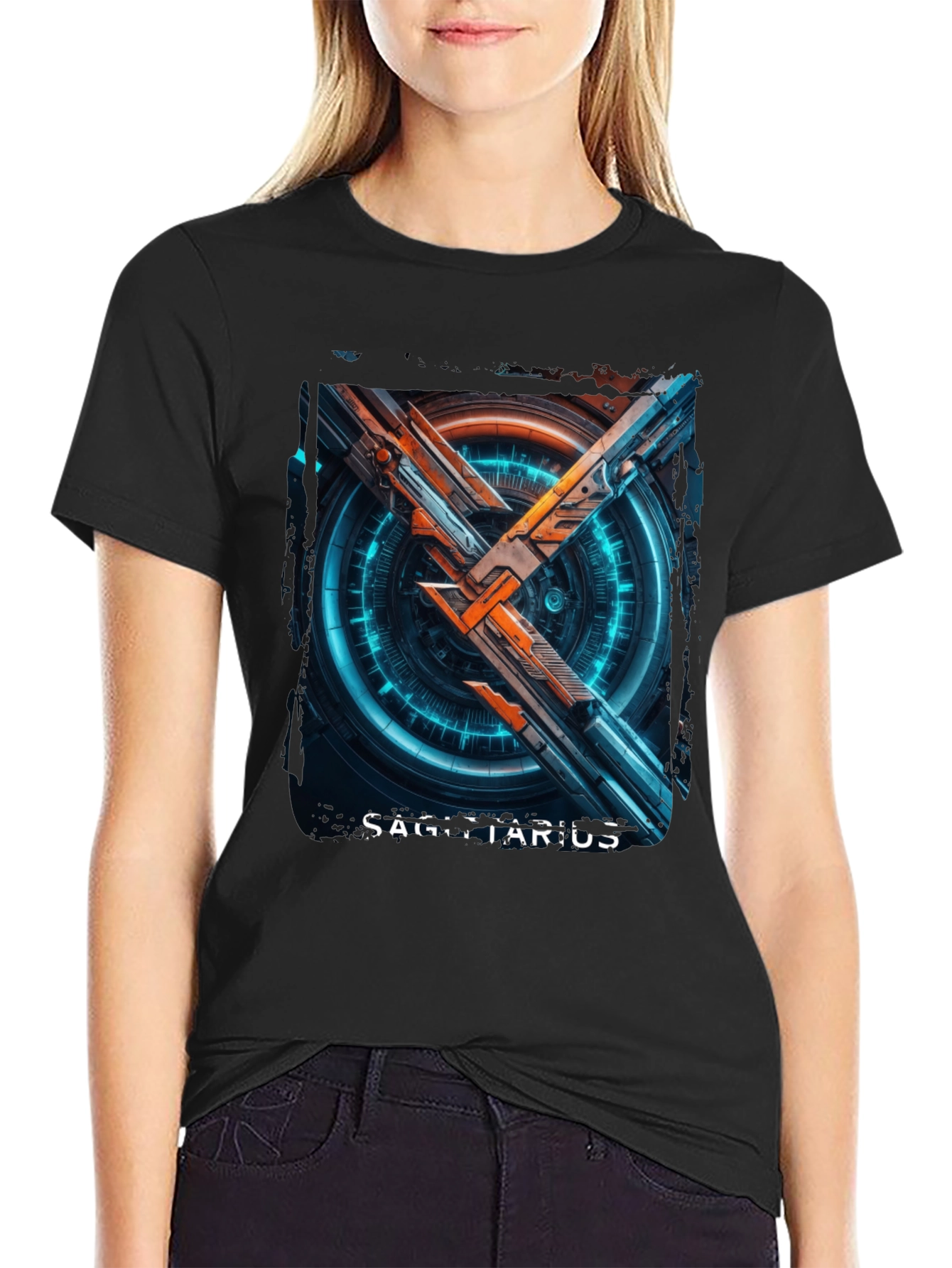 Sagittarius Zodiac T-Shirt - Sci-Fi Style
