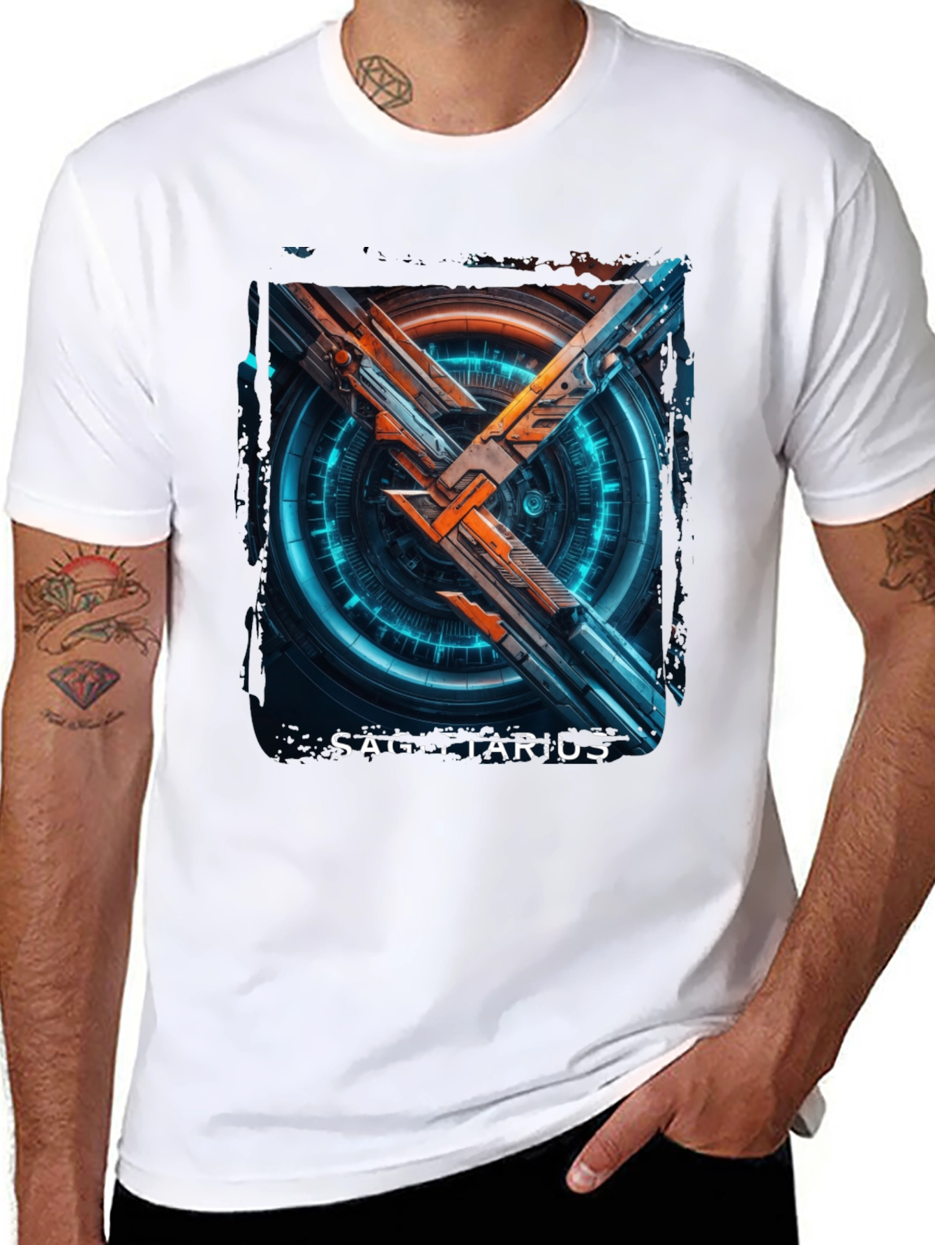 Sagittarius Zodiac T-Shirt - Sci-Fi Style