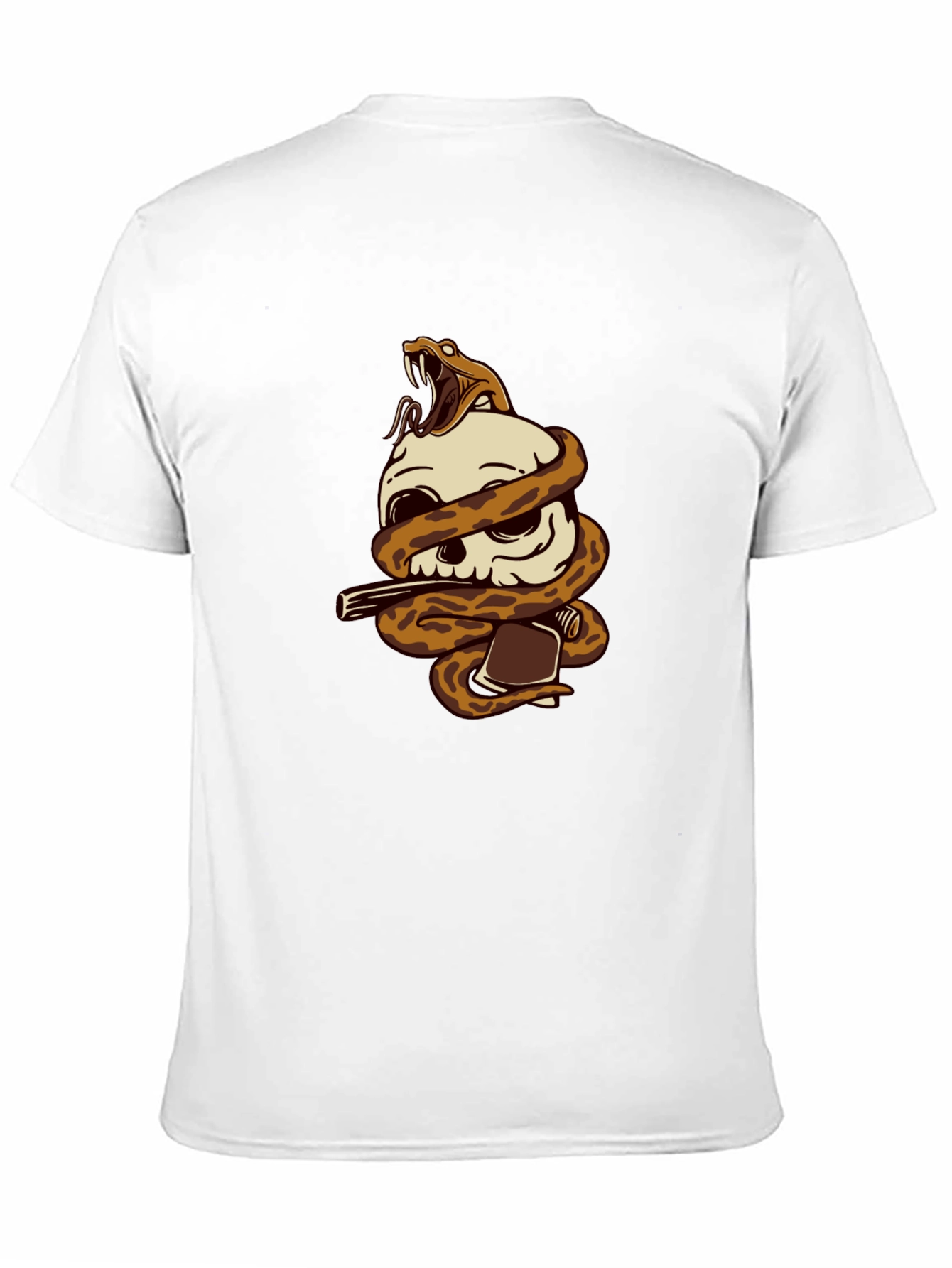 Skull & Snake Graphic Tee - Dark