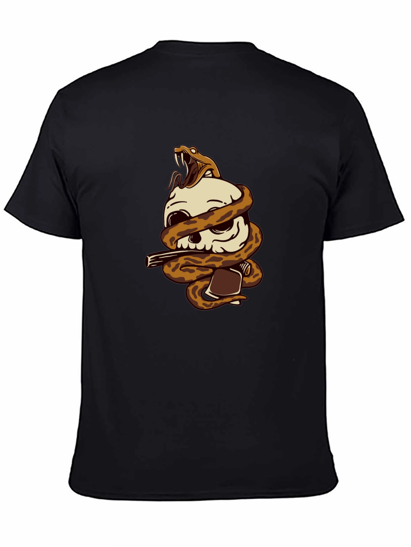 Skull & Snake Graphic Tee - Dark