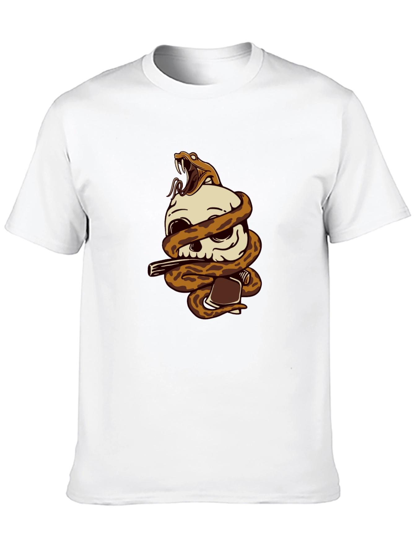Skull & Snake Graphic Tee - Dark