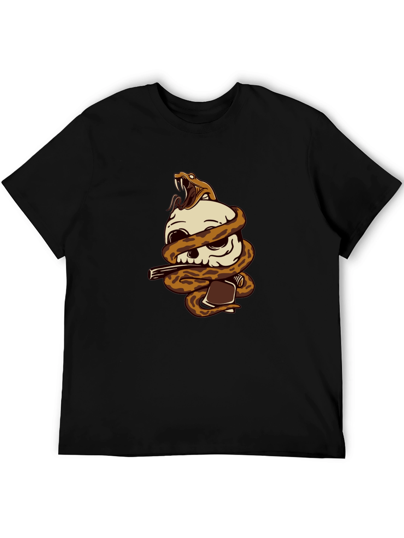 Skull & Snake Graphic Tee - Dark