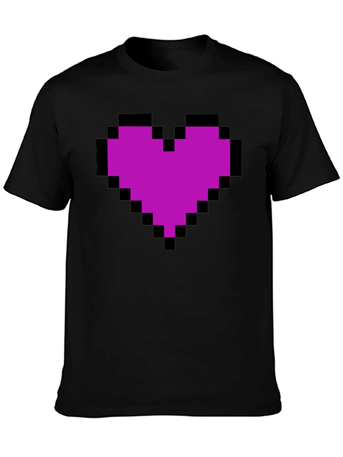 Pixel Heart Graphic Tee - Trendy Casual Top