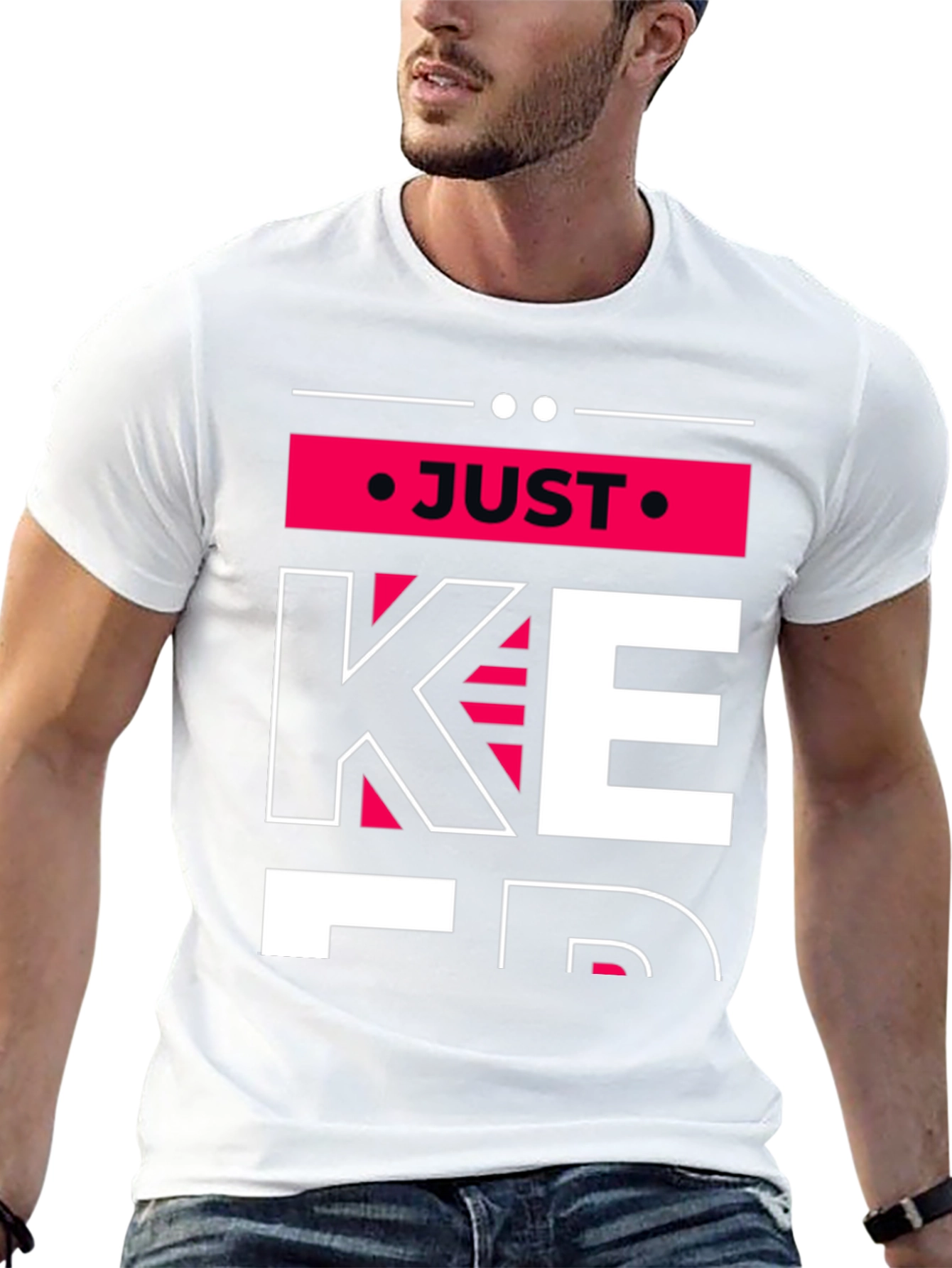 Just Keep T-Shirt: Motivational Graphic Tee for Men