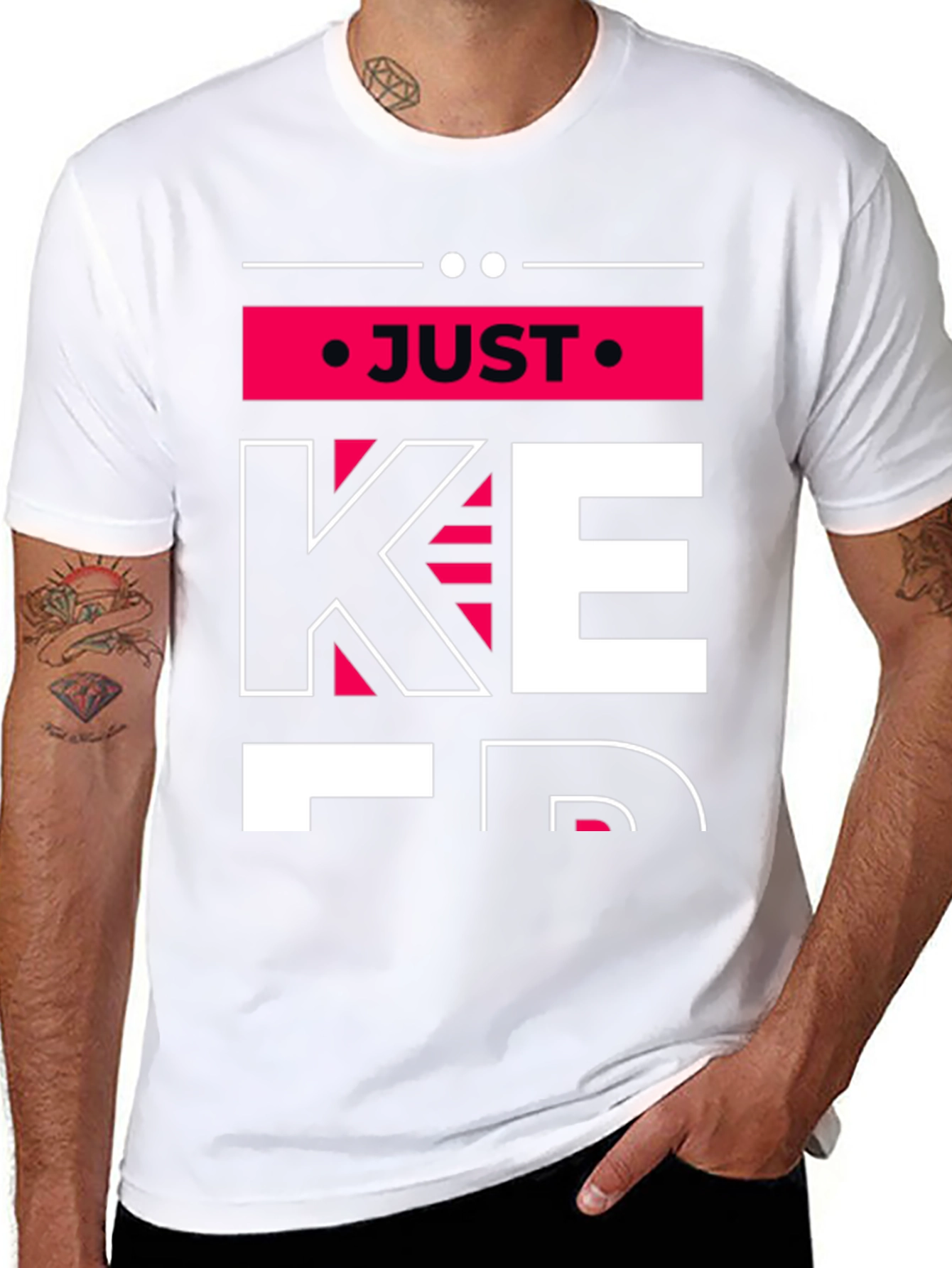 Just Keep T-Shirt: Motivational Graphic Tee for Men
