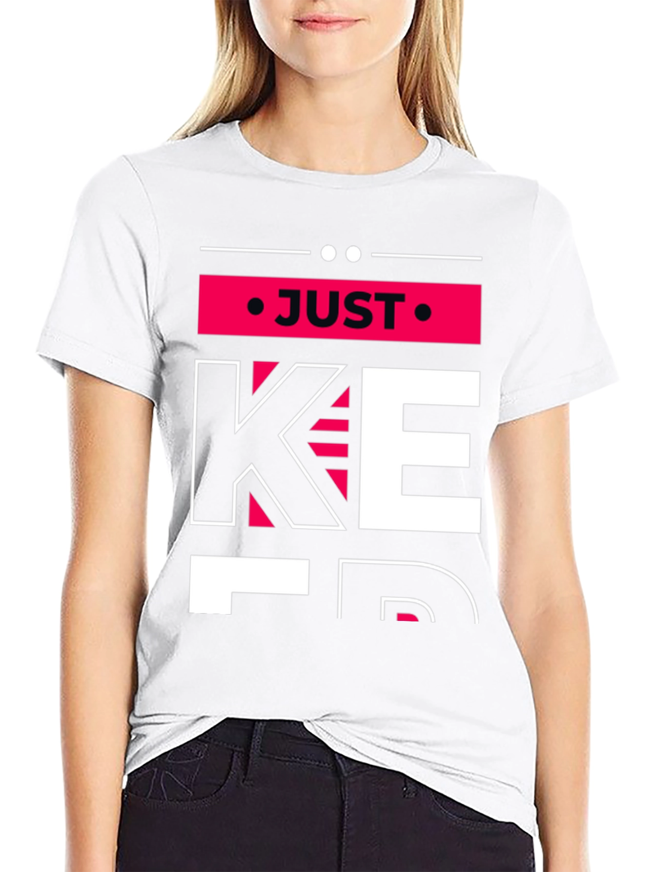 Just Keep T-Shirt: Motivational Graphic Tee for Men