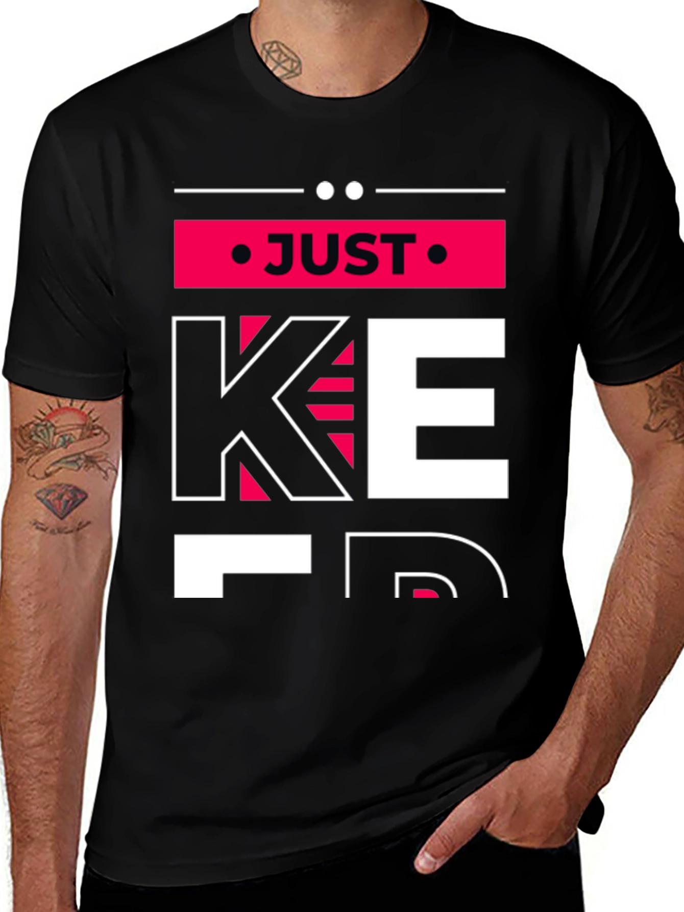 Just Keep T-Shirt: Motivational Graphic Tee for Men