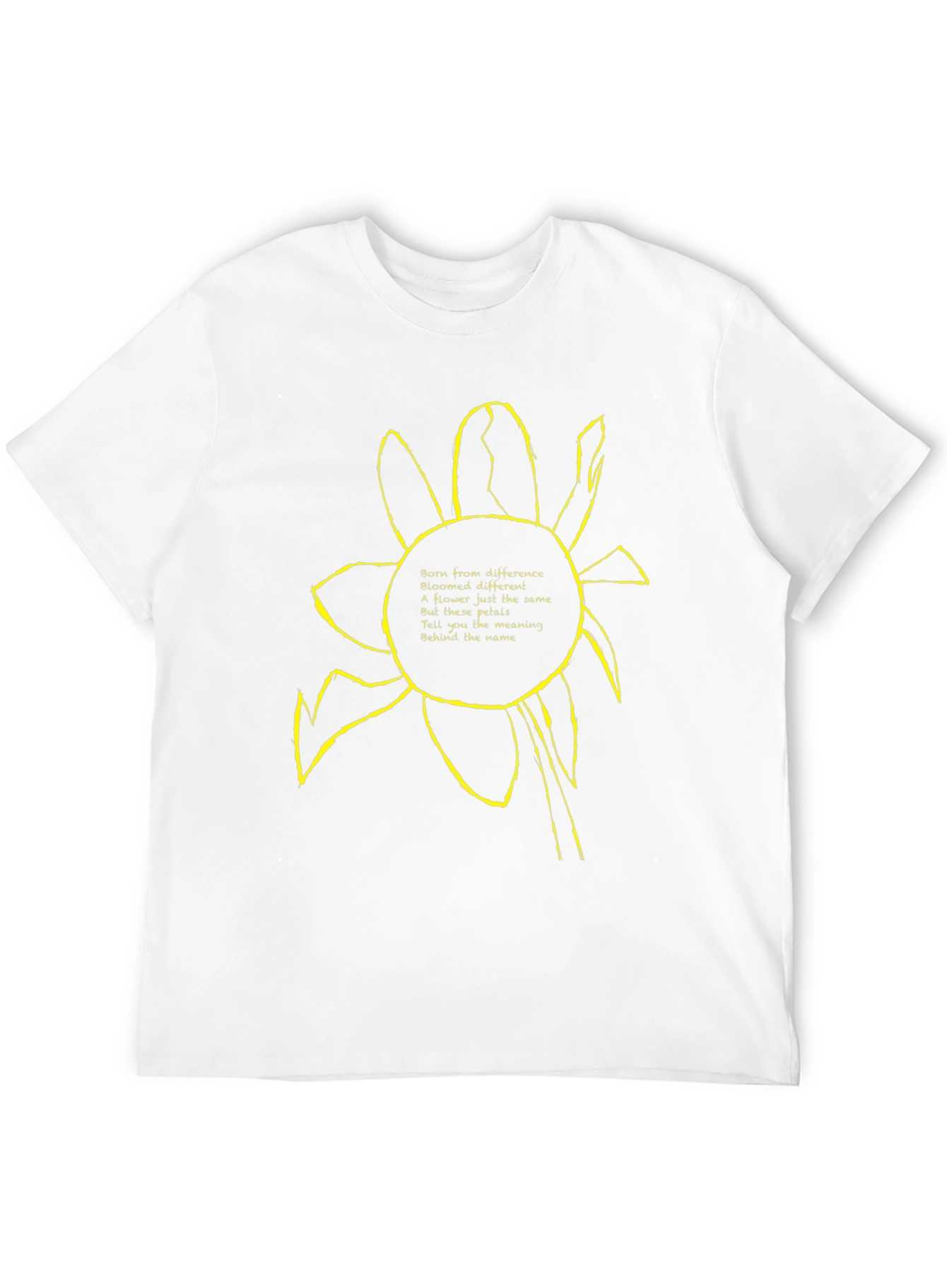 Unique Flower Graphic Black T-Shirt