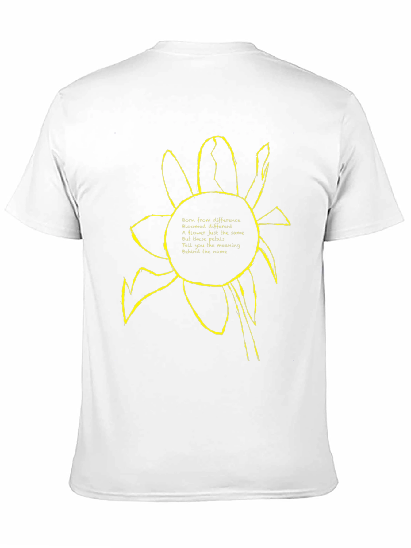 Unique Flower Graphic Black T-Shirt