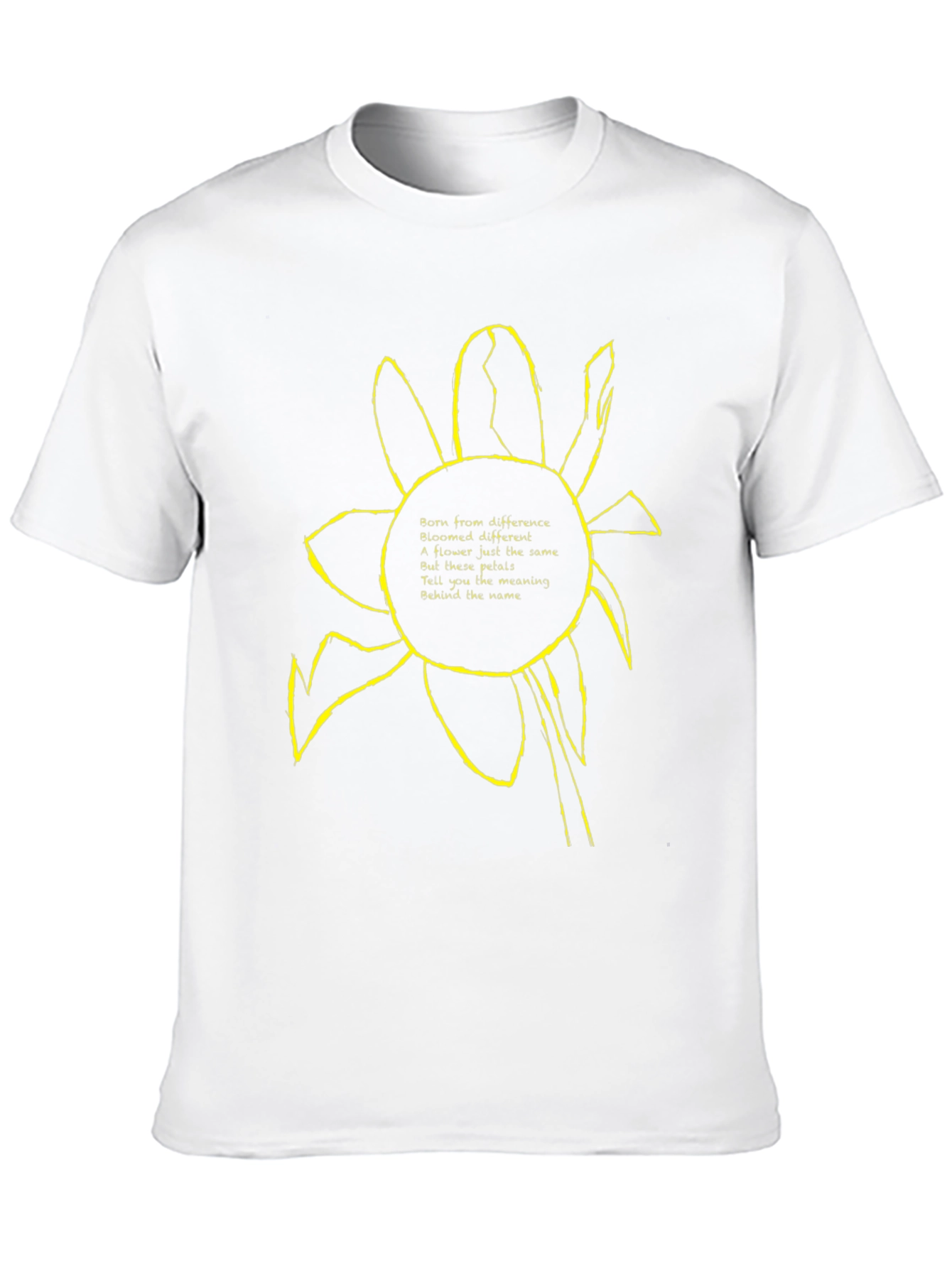 Unique Flower Graphic Black T-Shirt