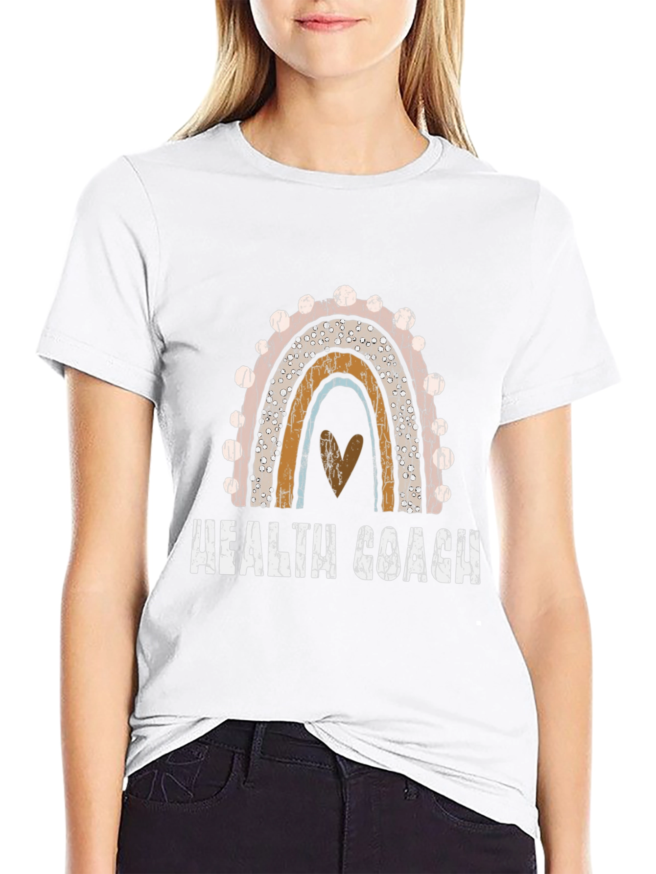 Health Coach Rainbow Graphic Tee