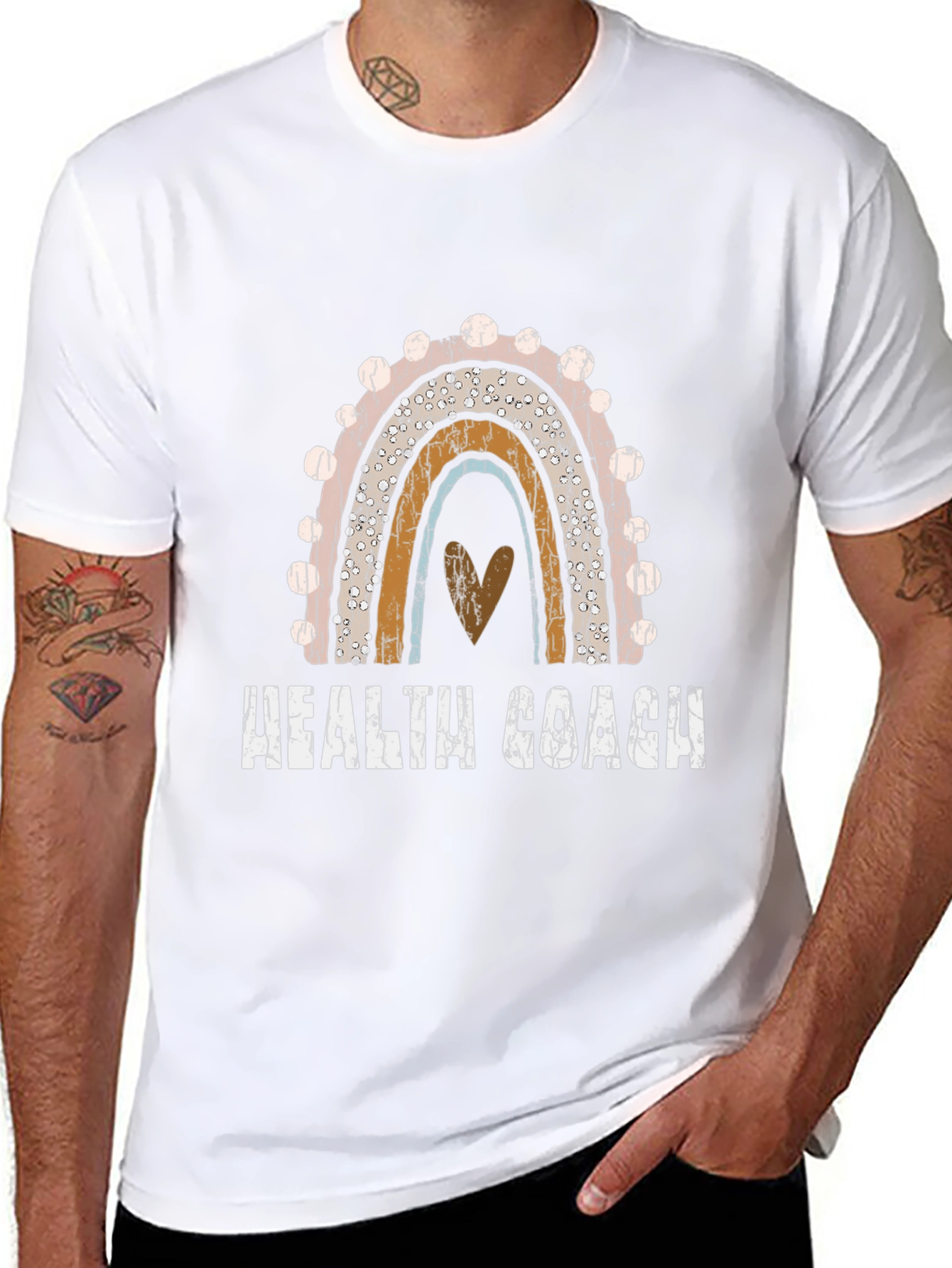 Health Coach Rainbow Graphic Tee