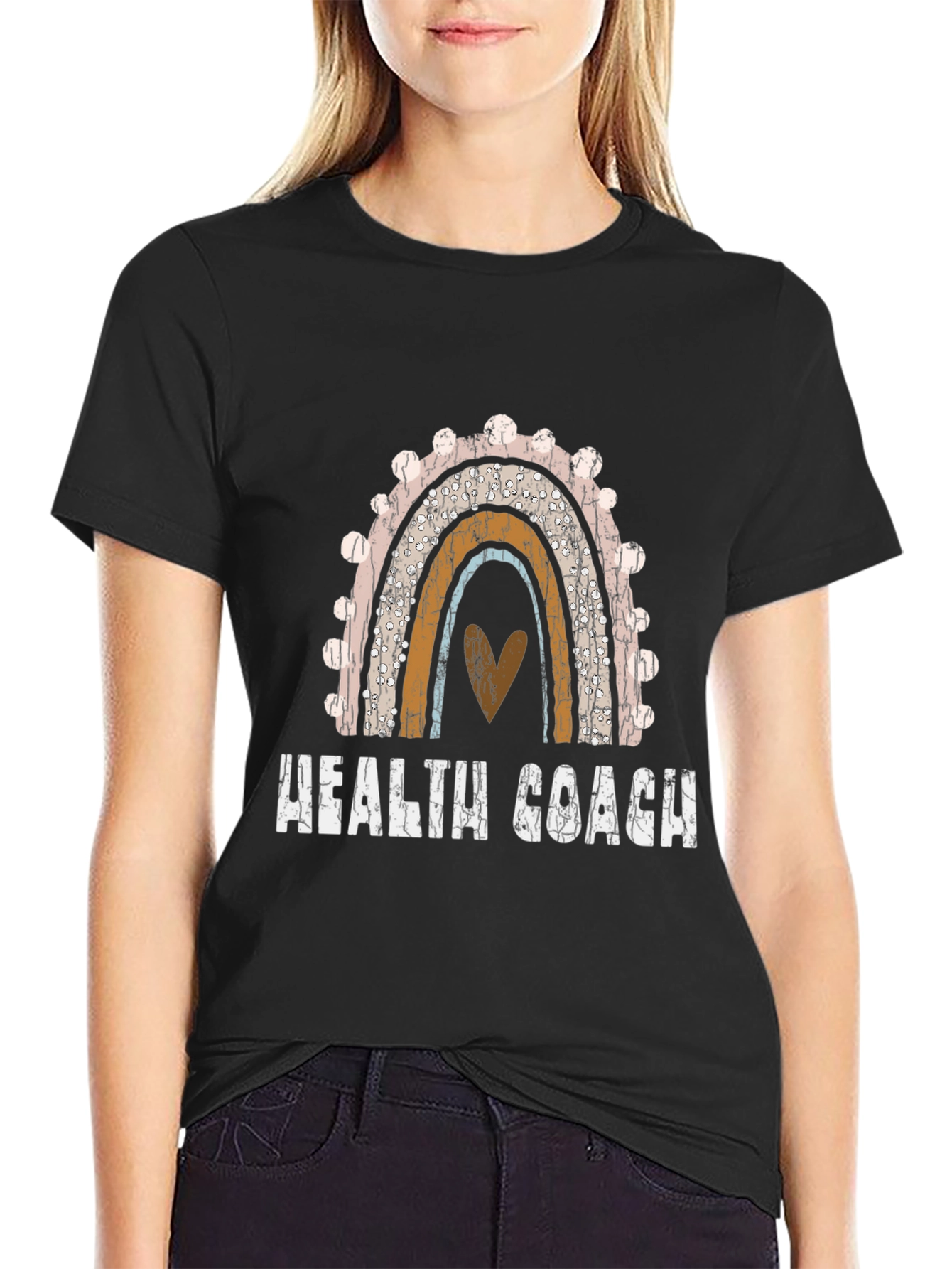 Health Coach Rainbow Graphic Tee