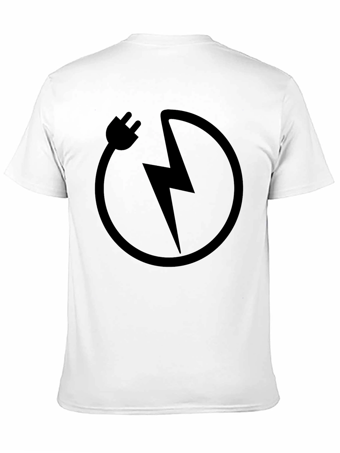 Electric Bolt Graphic Tee - Stylish Black Cotton T-Shirt