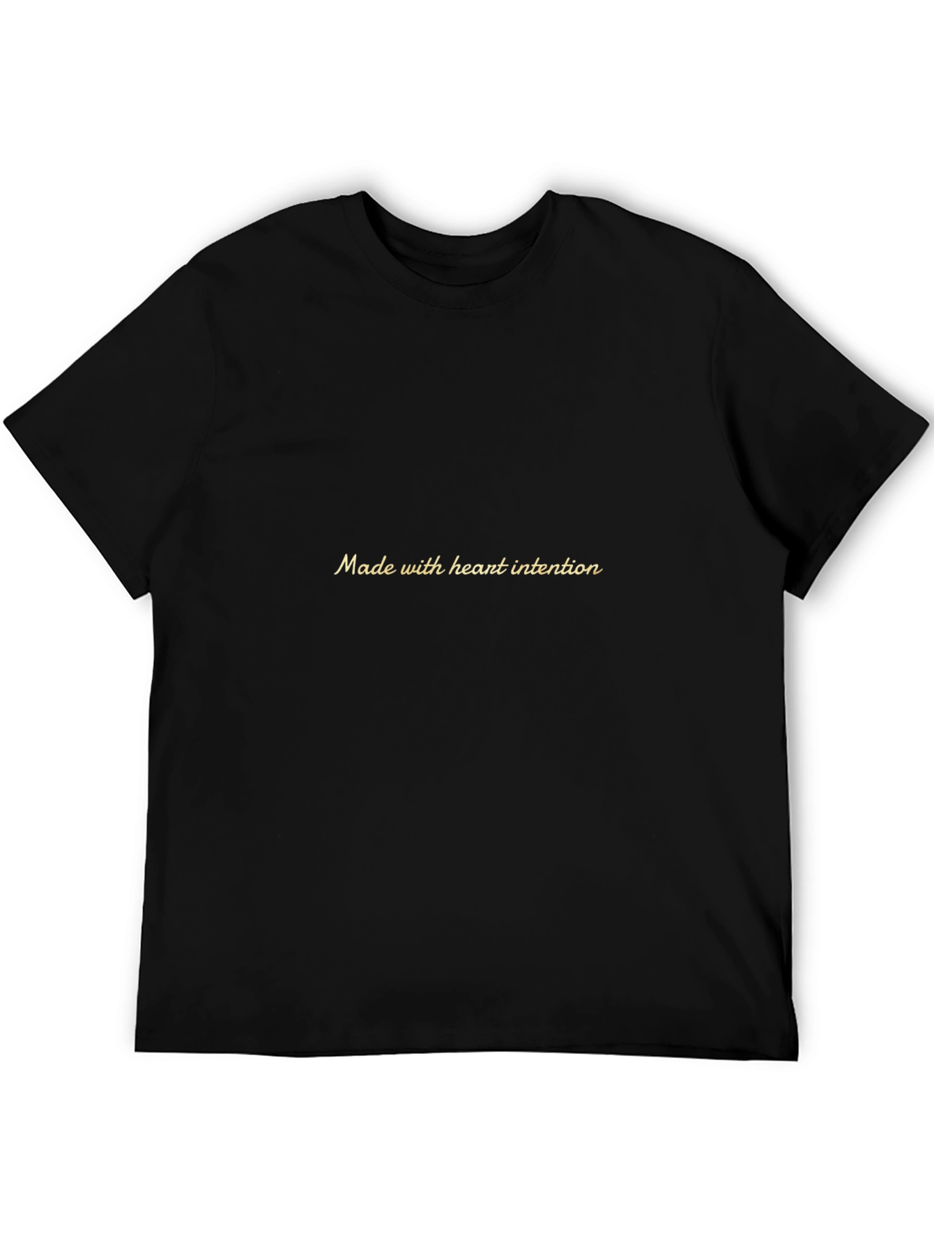 Made With Heart Intention Black T-Shirt