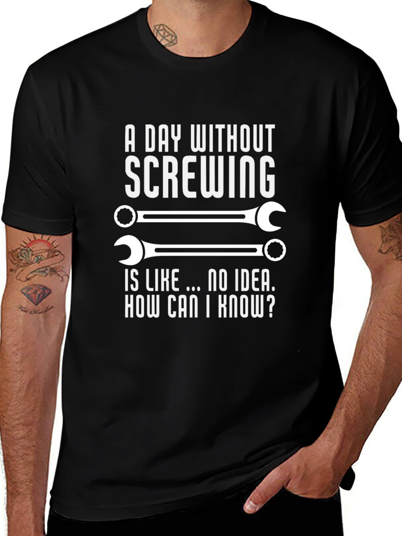 Funny Mechanic T-Shirt - A Day Without Screwing