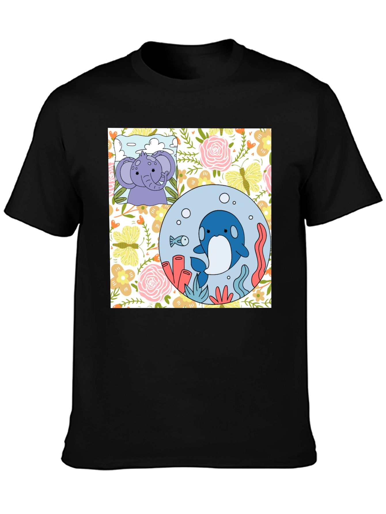 Cute Cartoon Graphic Print T-Shirt