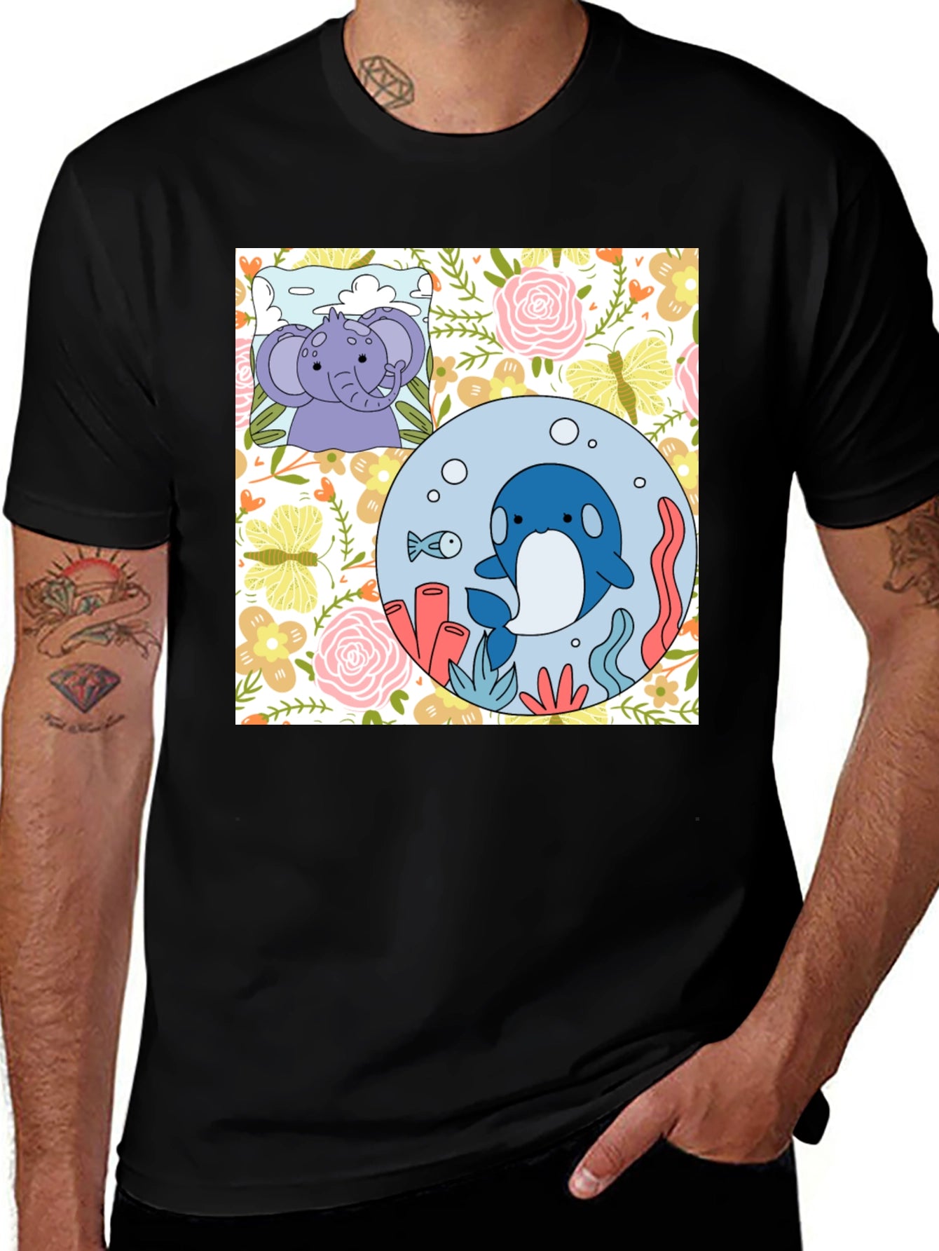 Cute Cartoon Graphic Print T-Shirt