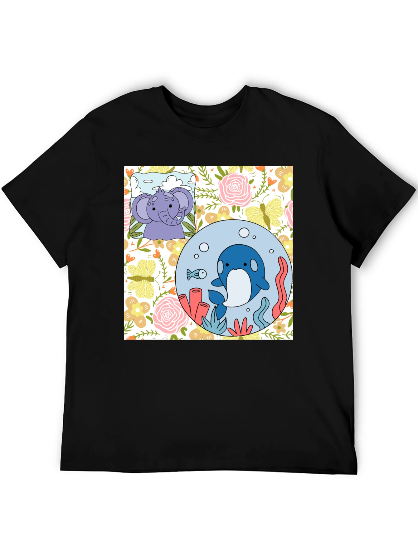 Cute Cartoon Graphic Print T-Shirt