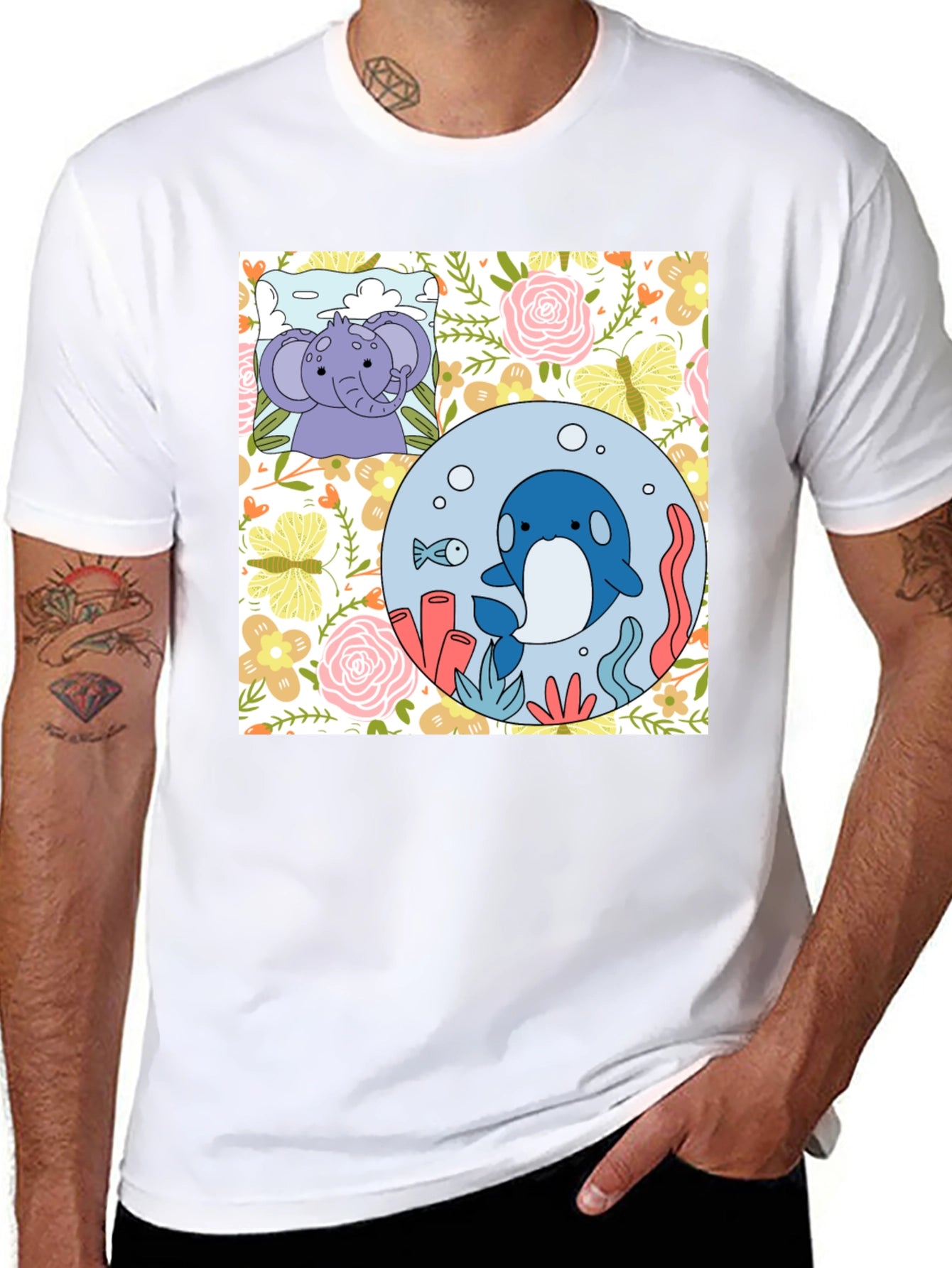 Cute Cartoon Graphic Print T-Shirt