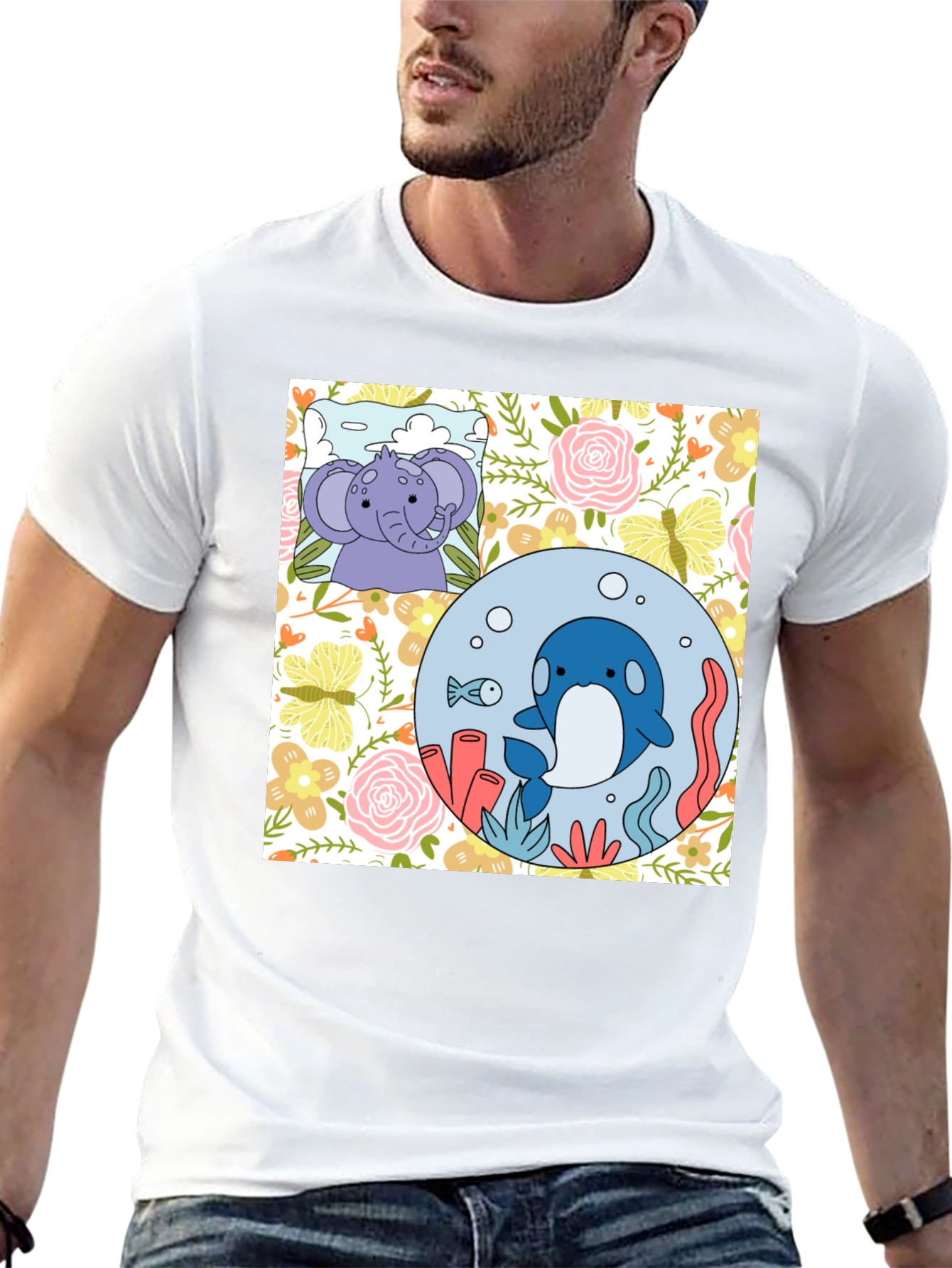 Cute Cartoon Graphic Print T-Shirt