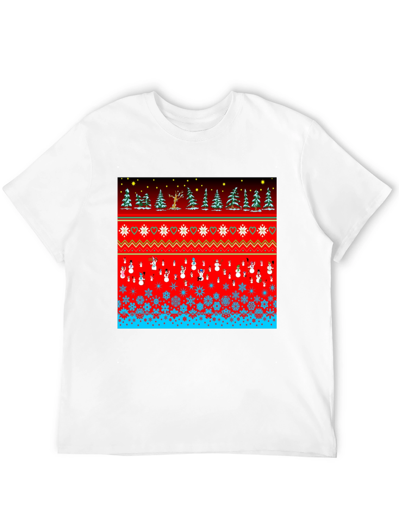 Festive Winter Holiday Pattern T-Shirt