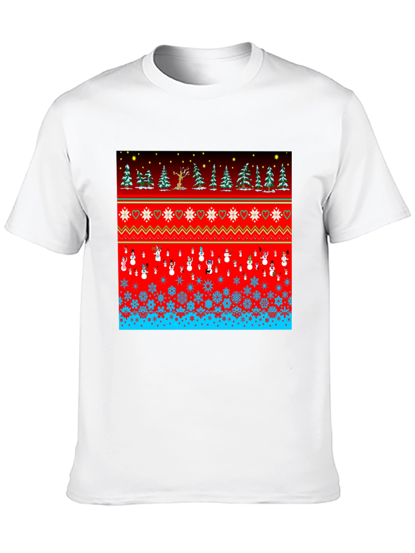 Festive Winter Holiday Pattern T-Shirt