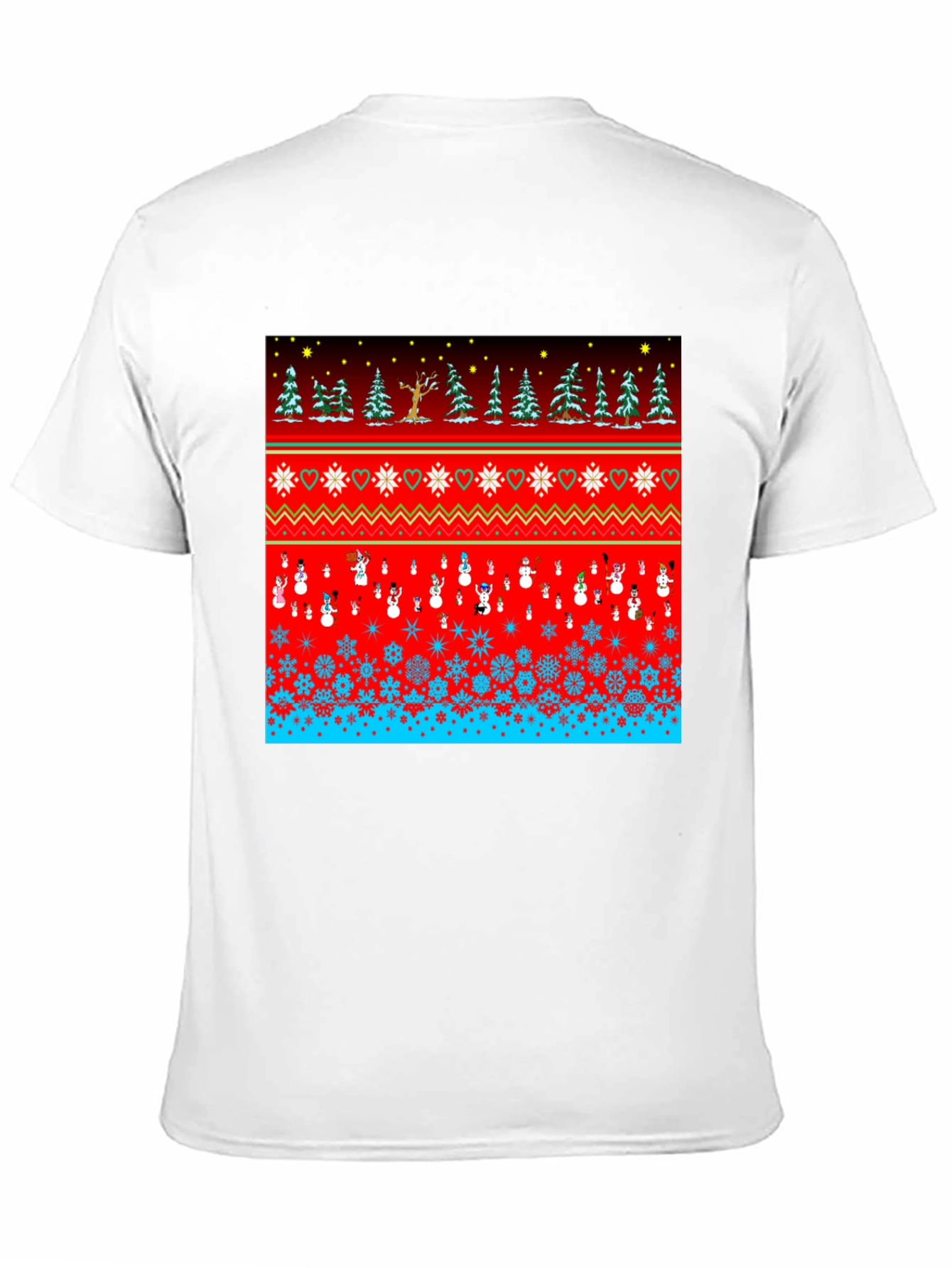 Festive Winter Holiday Pattern T-Shirt
