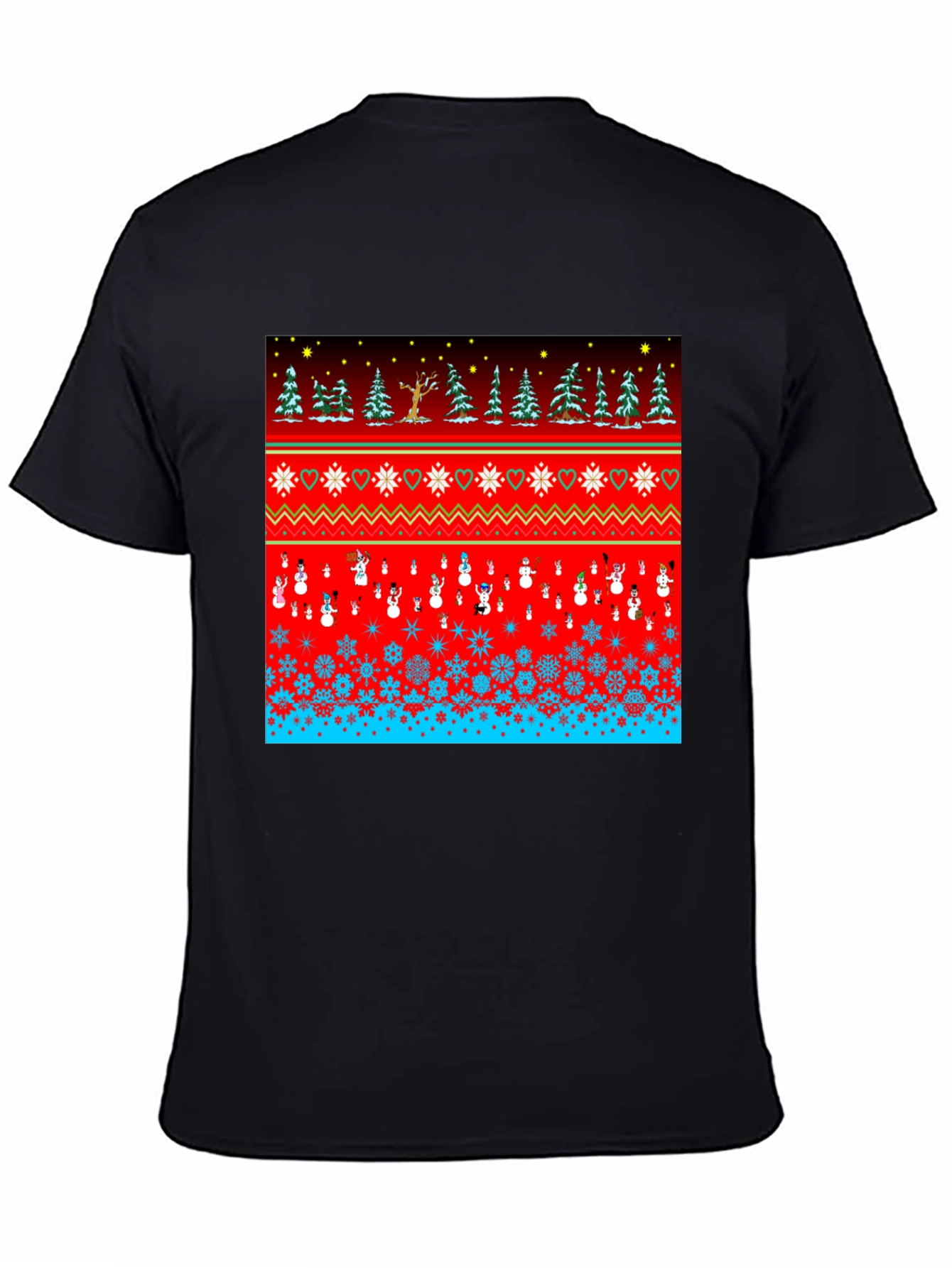 Festive Winter Holiday Pattern T-Shirt