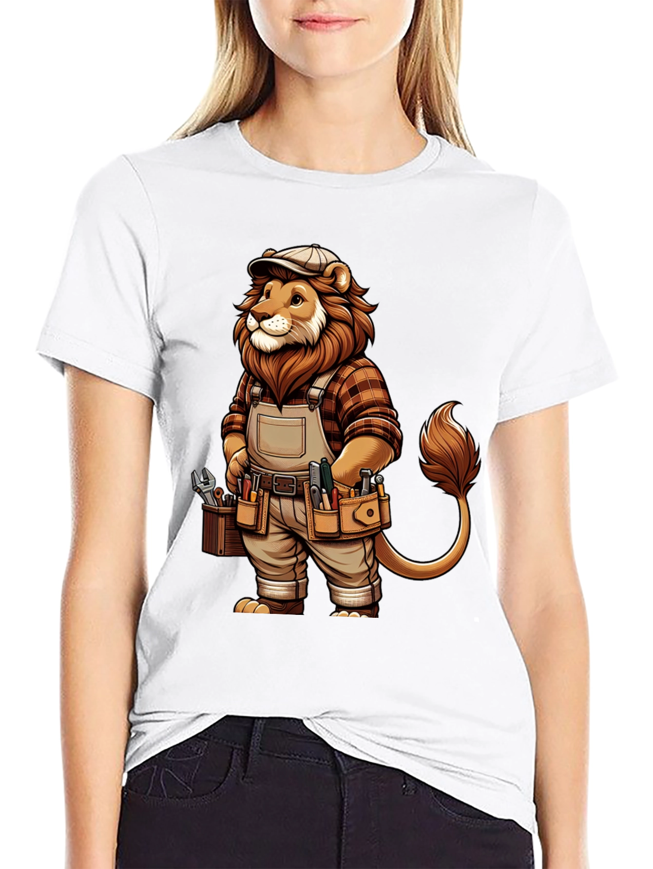 Lion Handyman Graphic Tee - Black