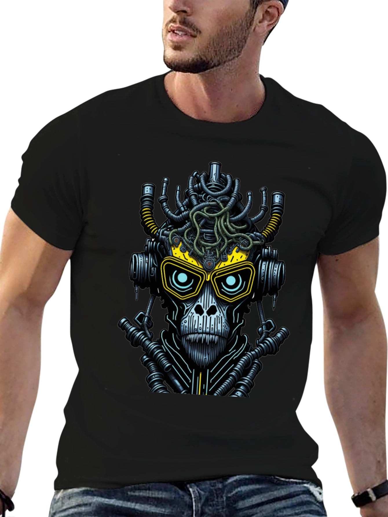 Cyberpunk Skull Graphic Tee