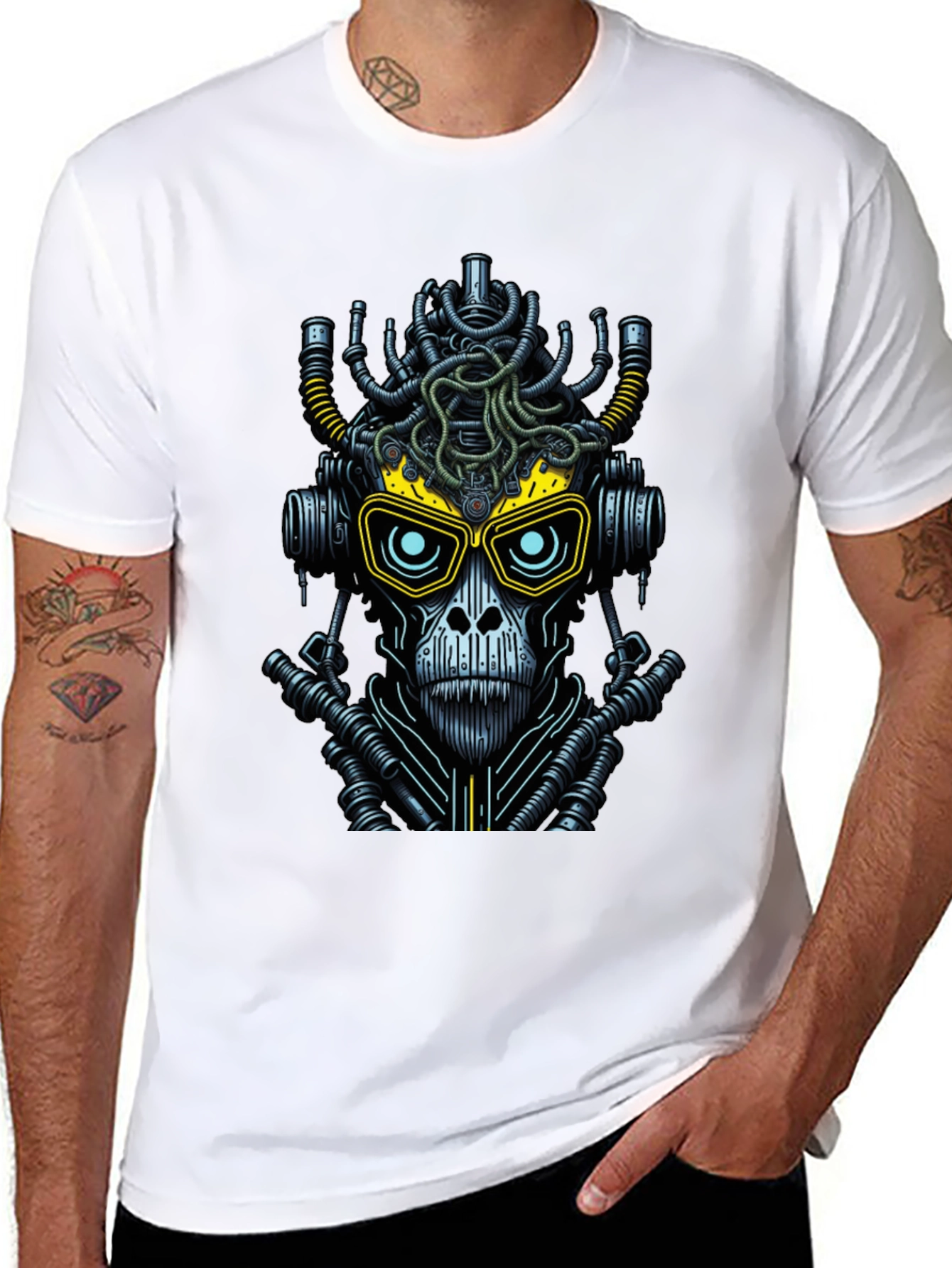 Cyberpunk Skull Graphic Tee