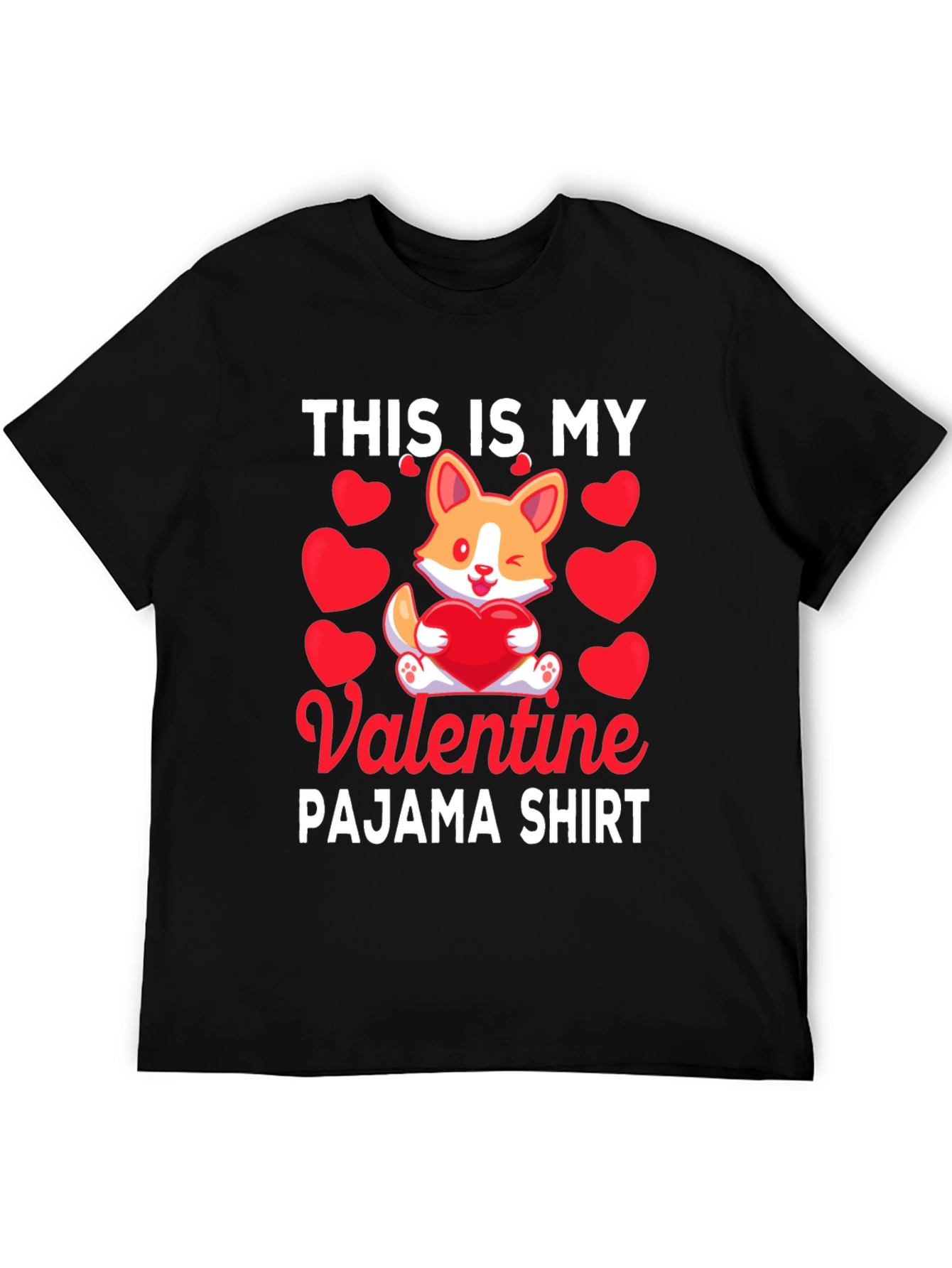 Valentine Corgi Pajama Shirt