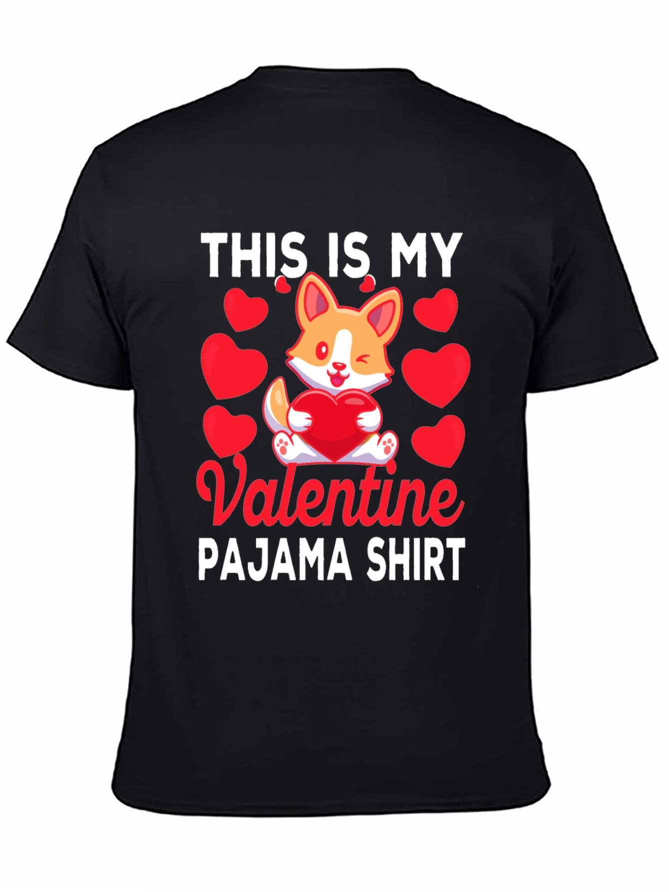 Valentine Corgi Pajama Shirt