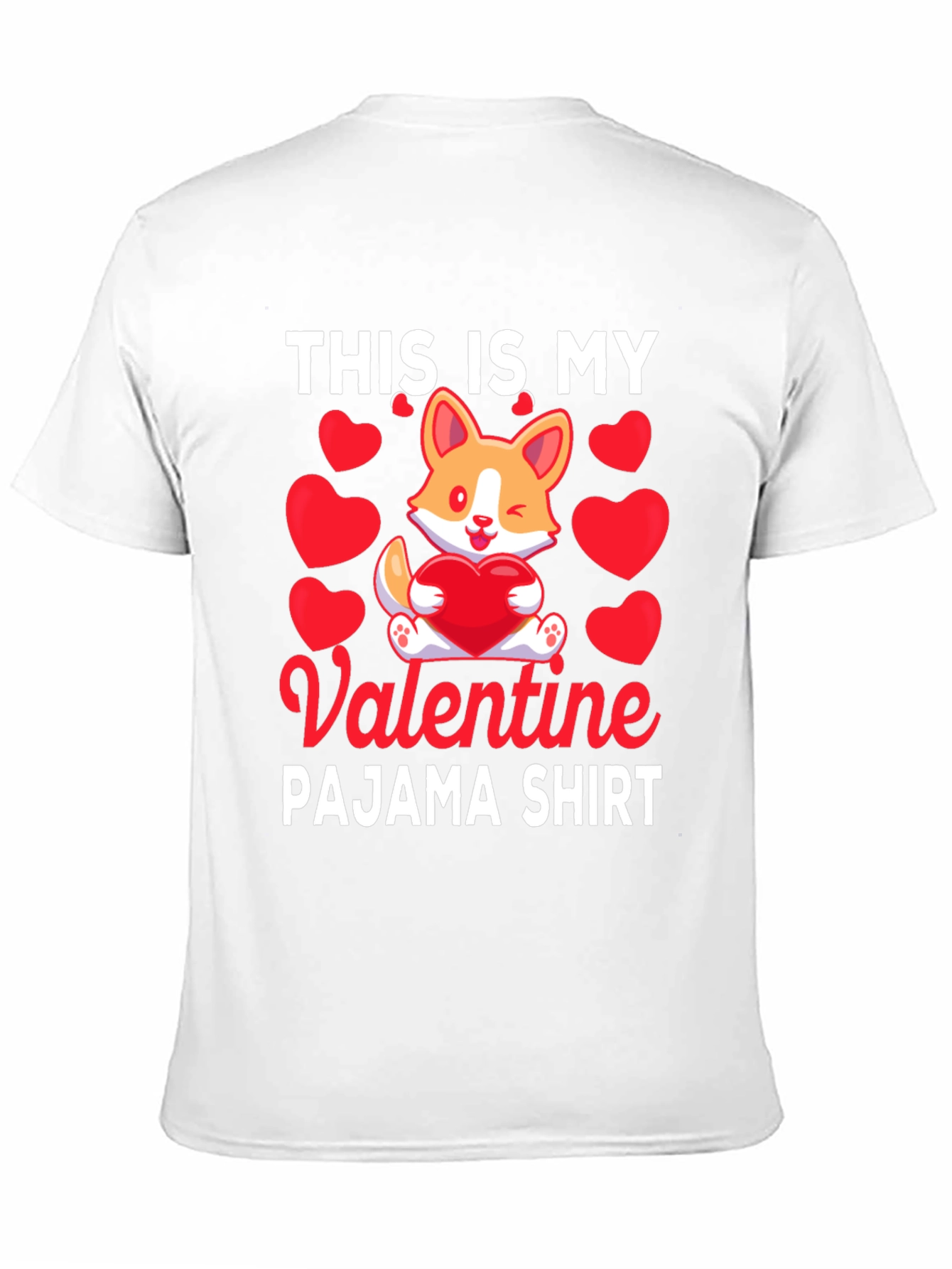 Valentine Corgi Pajama Shirt